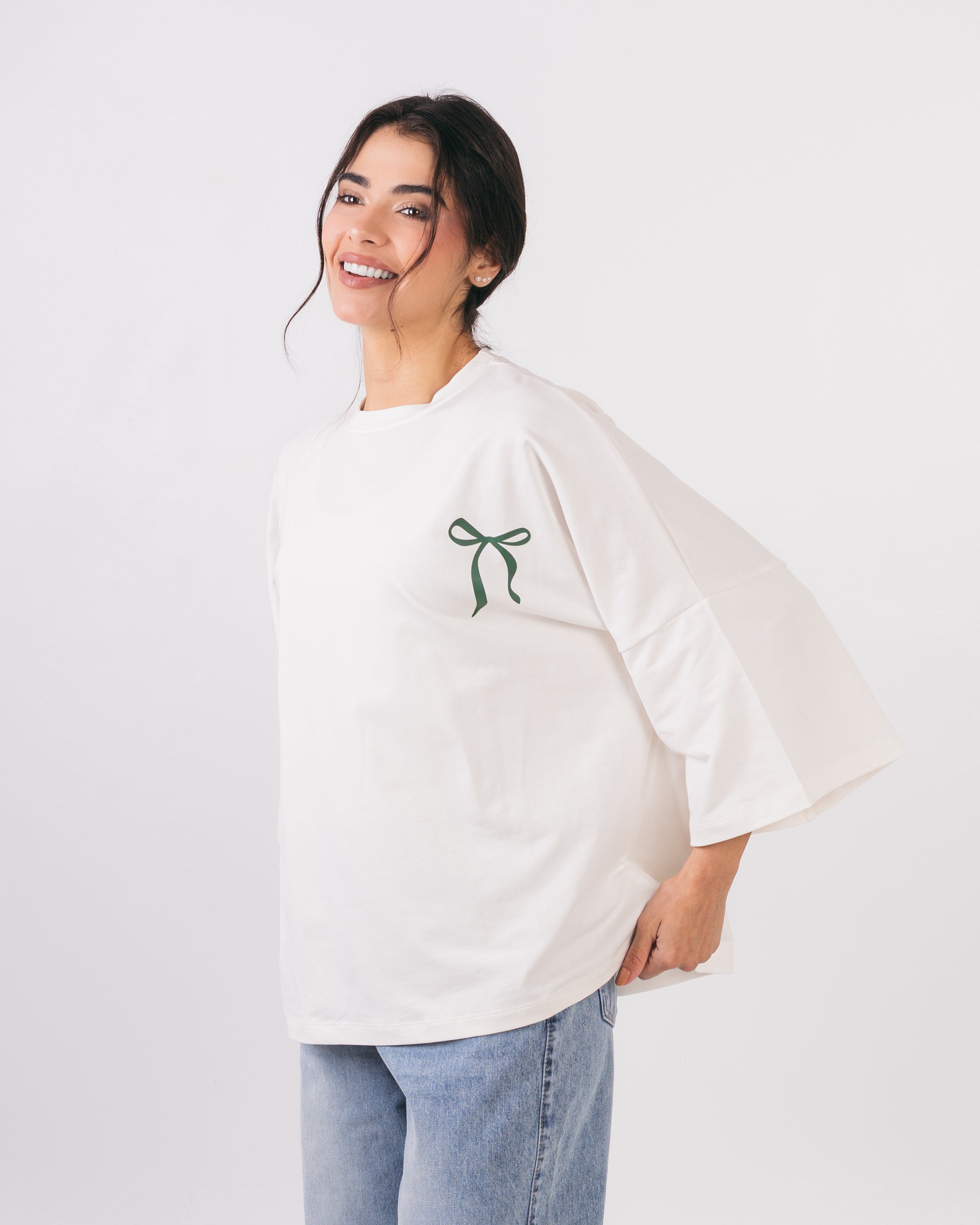 Bow Back Print T-Shirt