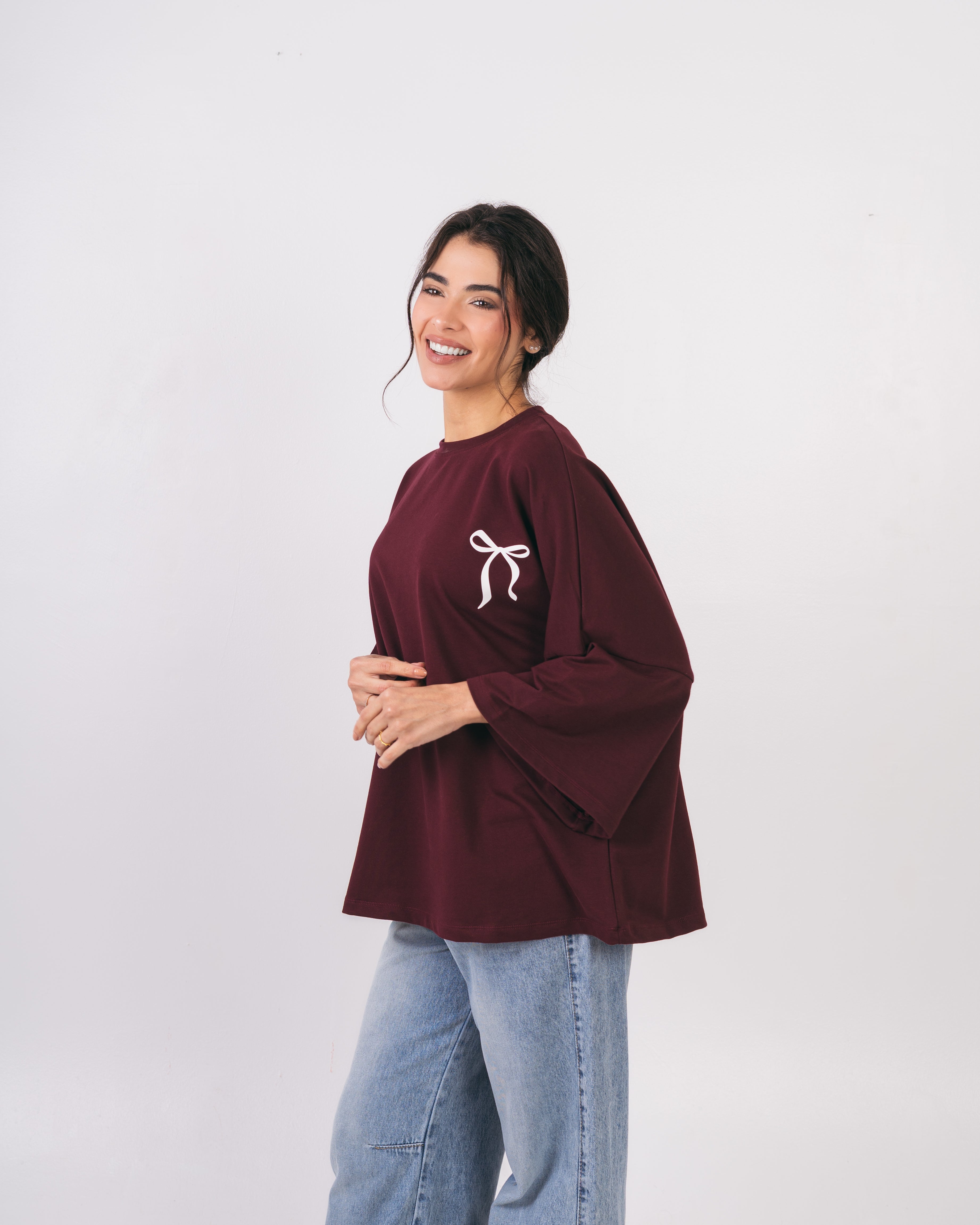 Bow Back Print T-Shirt