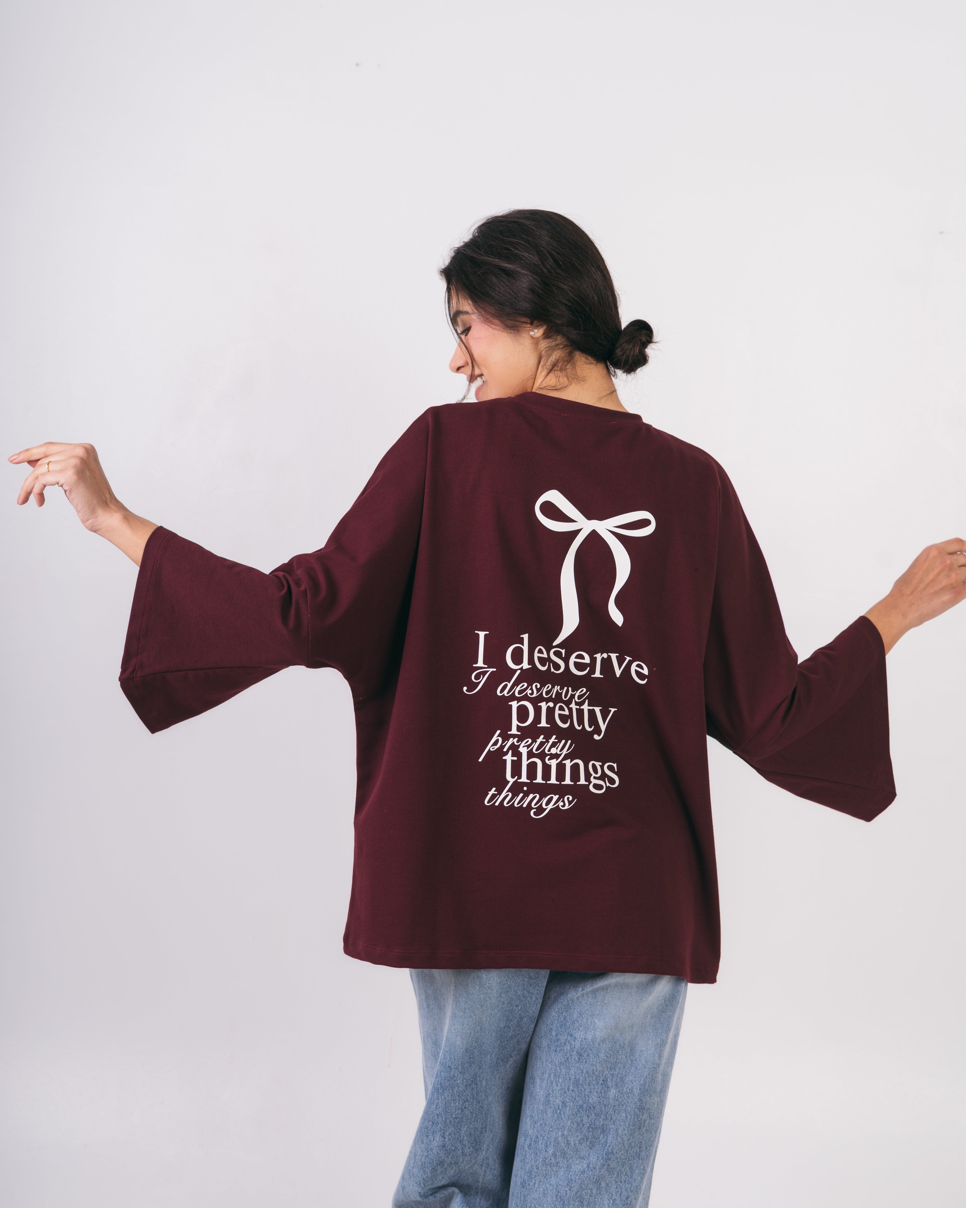 Bow Back Print T-Shirt