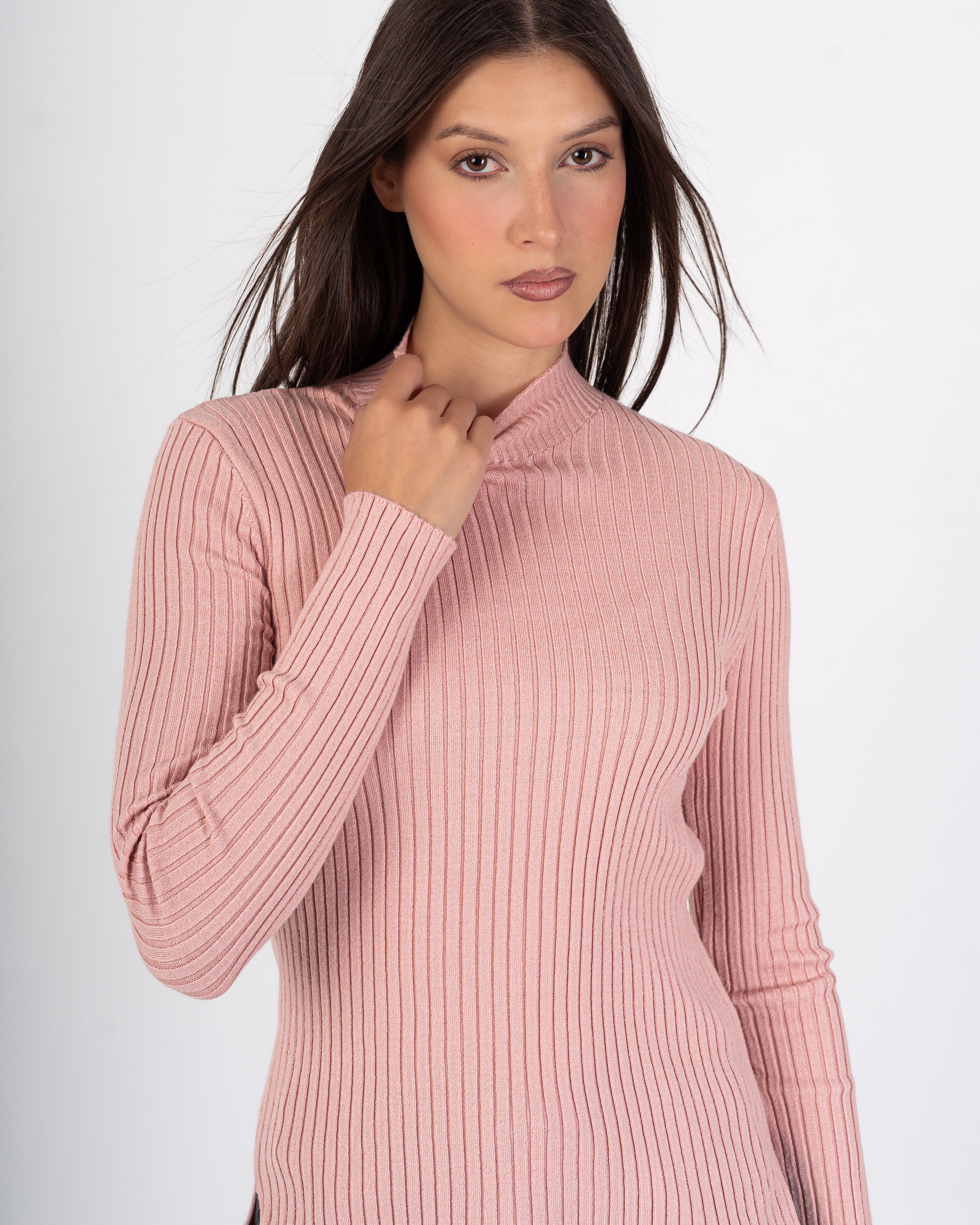 Basic Top – Striped (Half Neck)