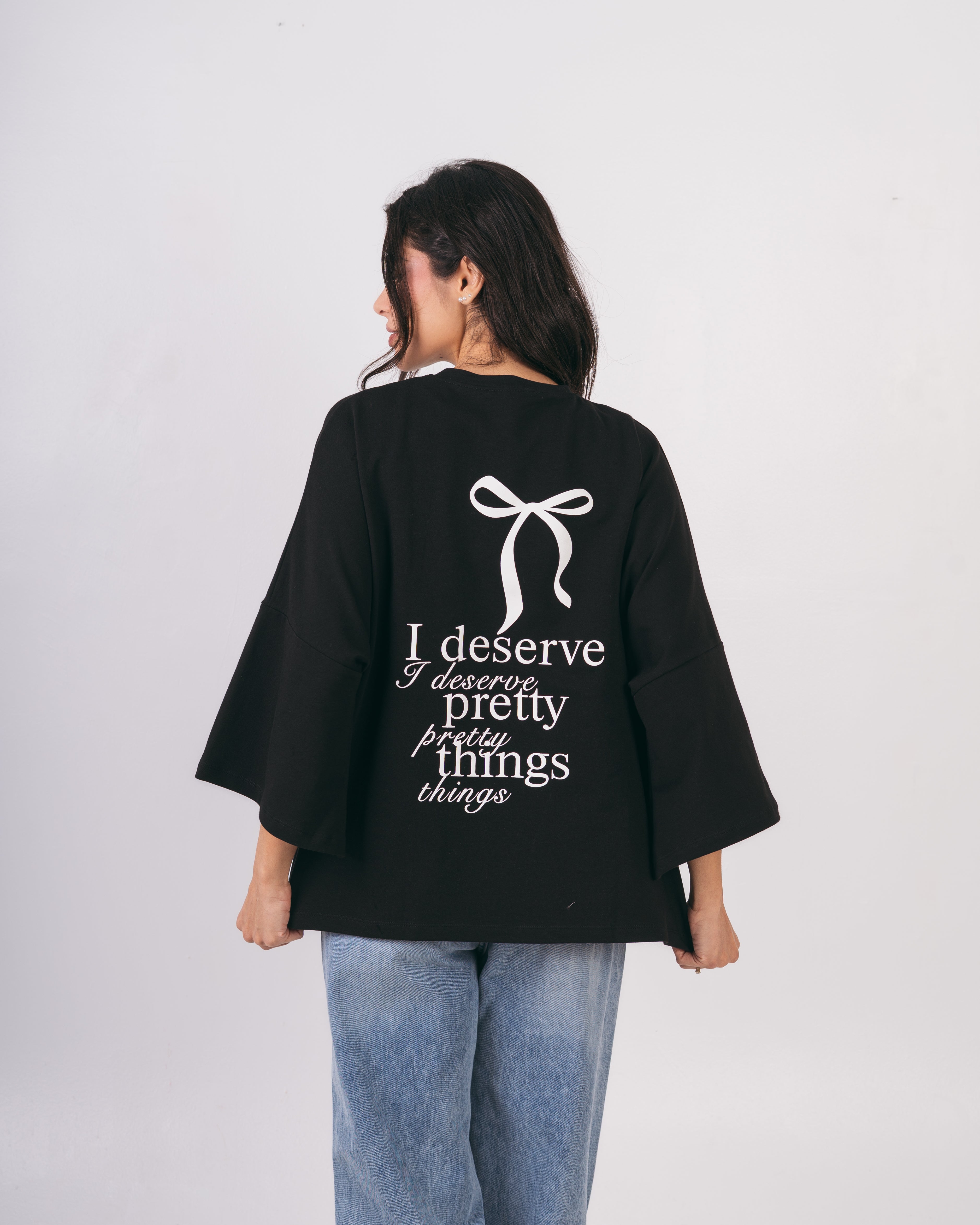 Bow Back Print T-Shirt