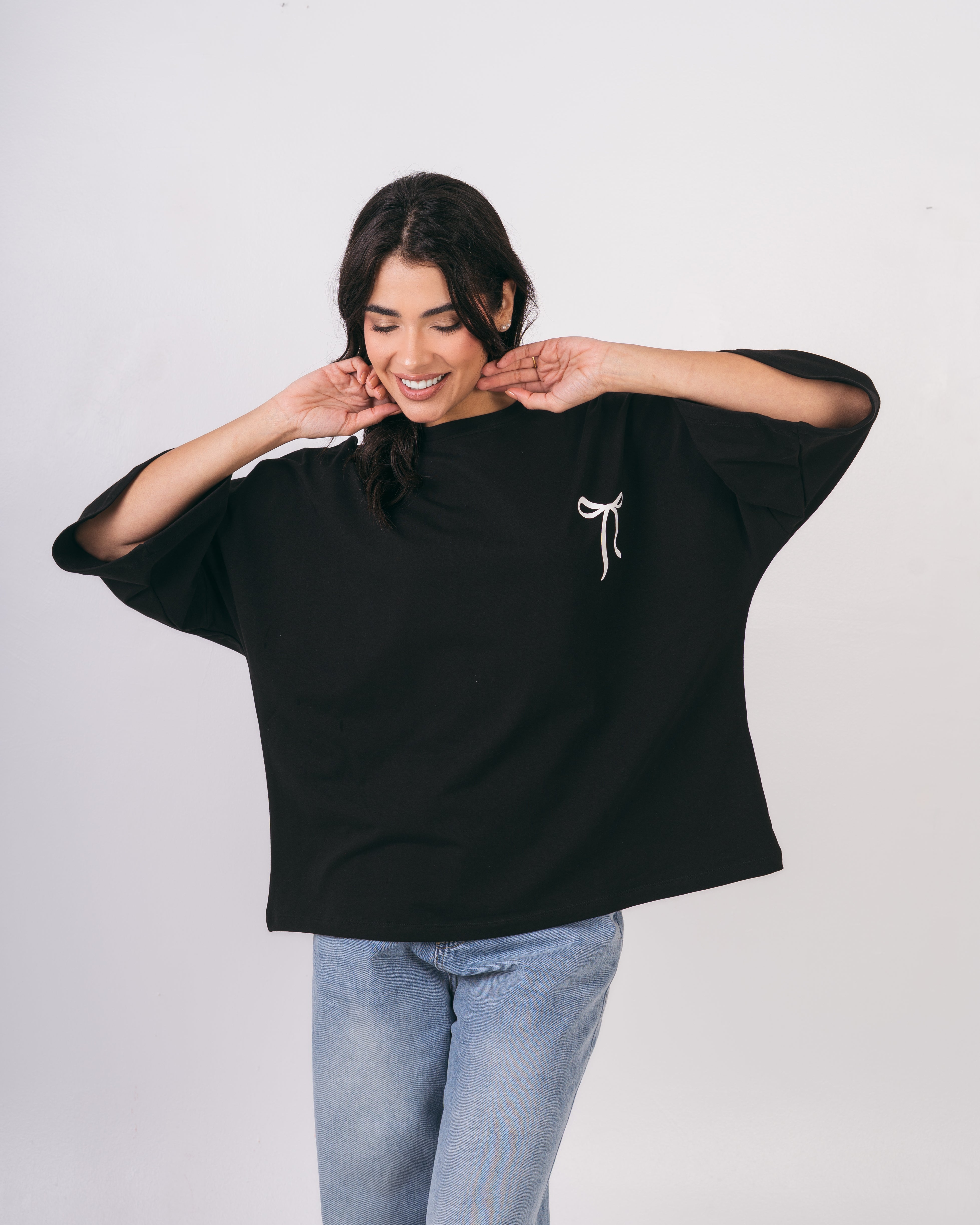 Bow Back Print T-Shirt