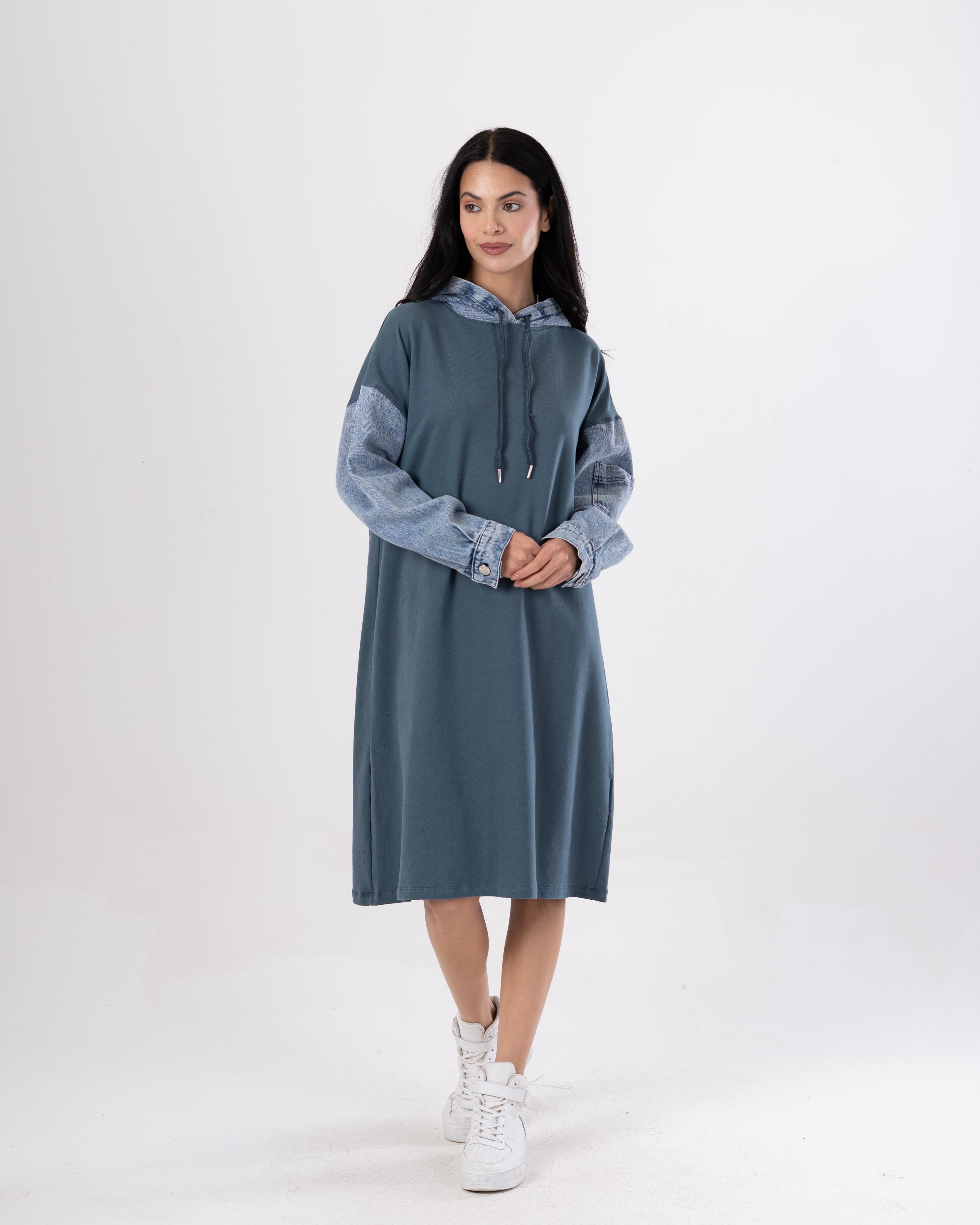Milton Sweatshirt – Denim Sleeves