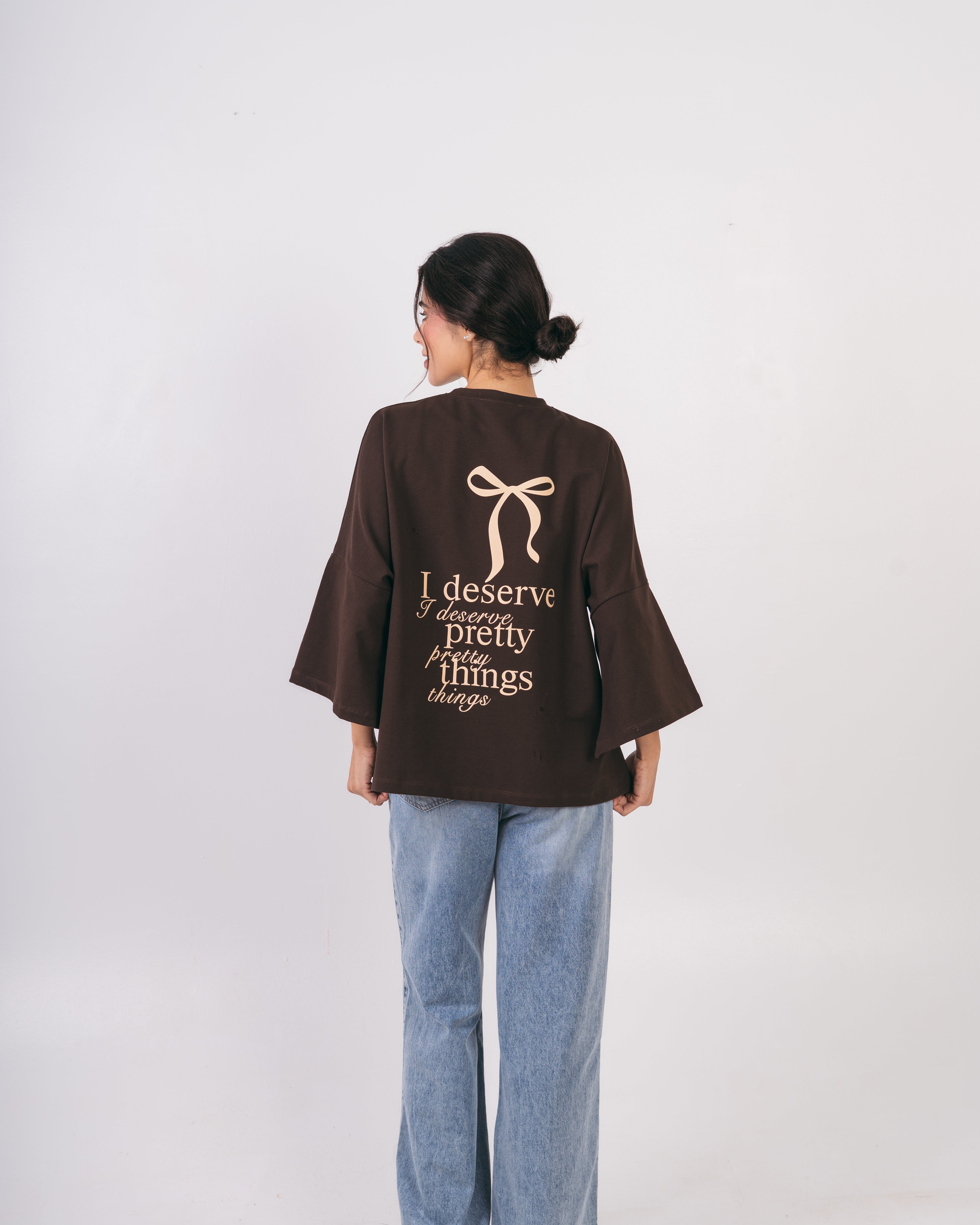 Bow Back Print T-Shirt