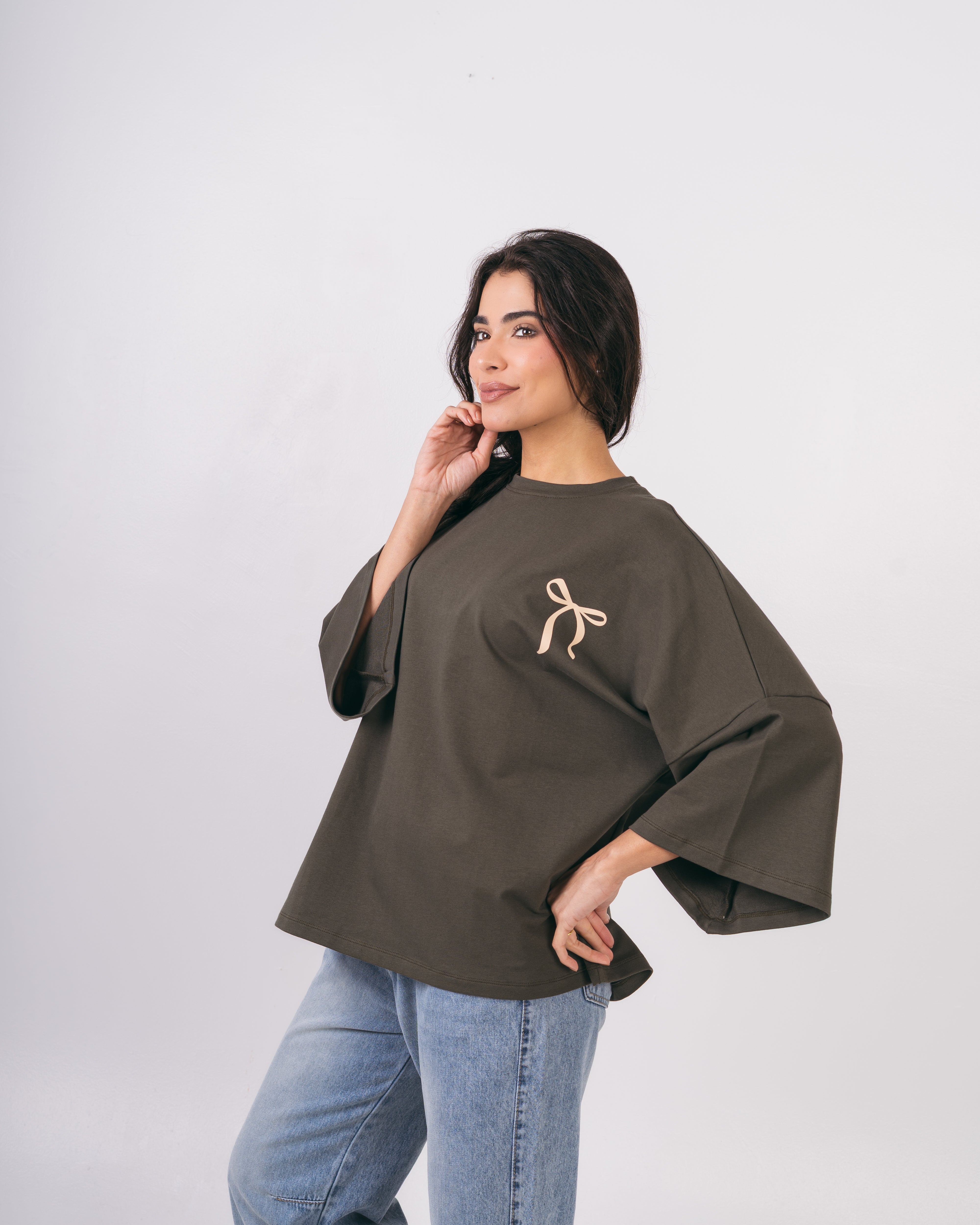 Bow Back Print T-Shirt