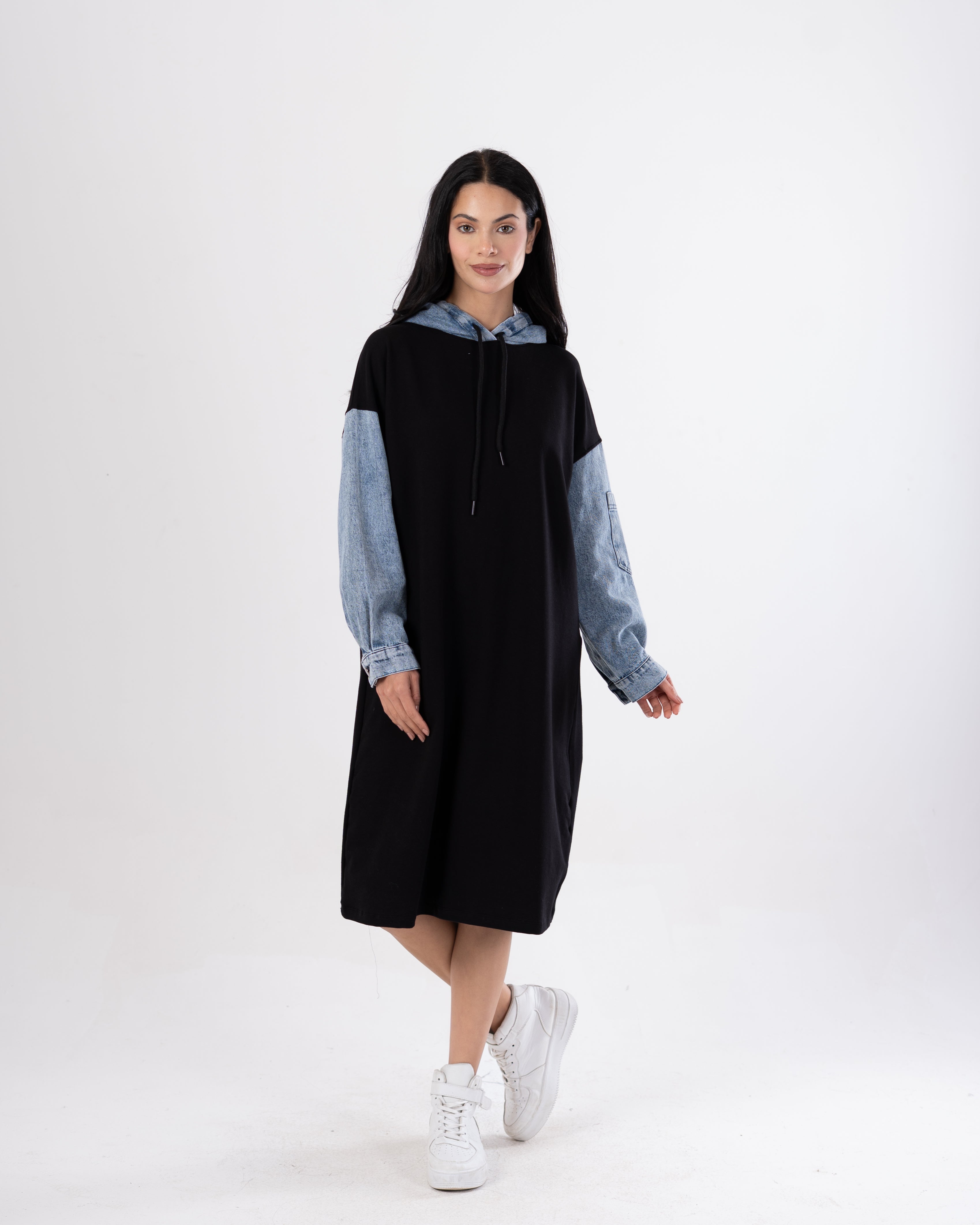 Milton Sweatshirt – Denim Sleeves