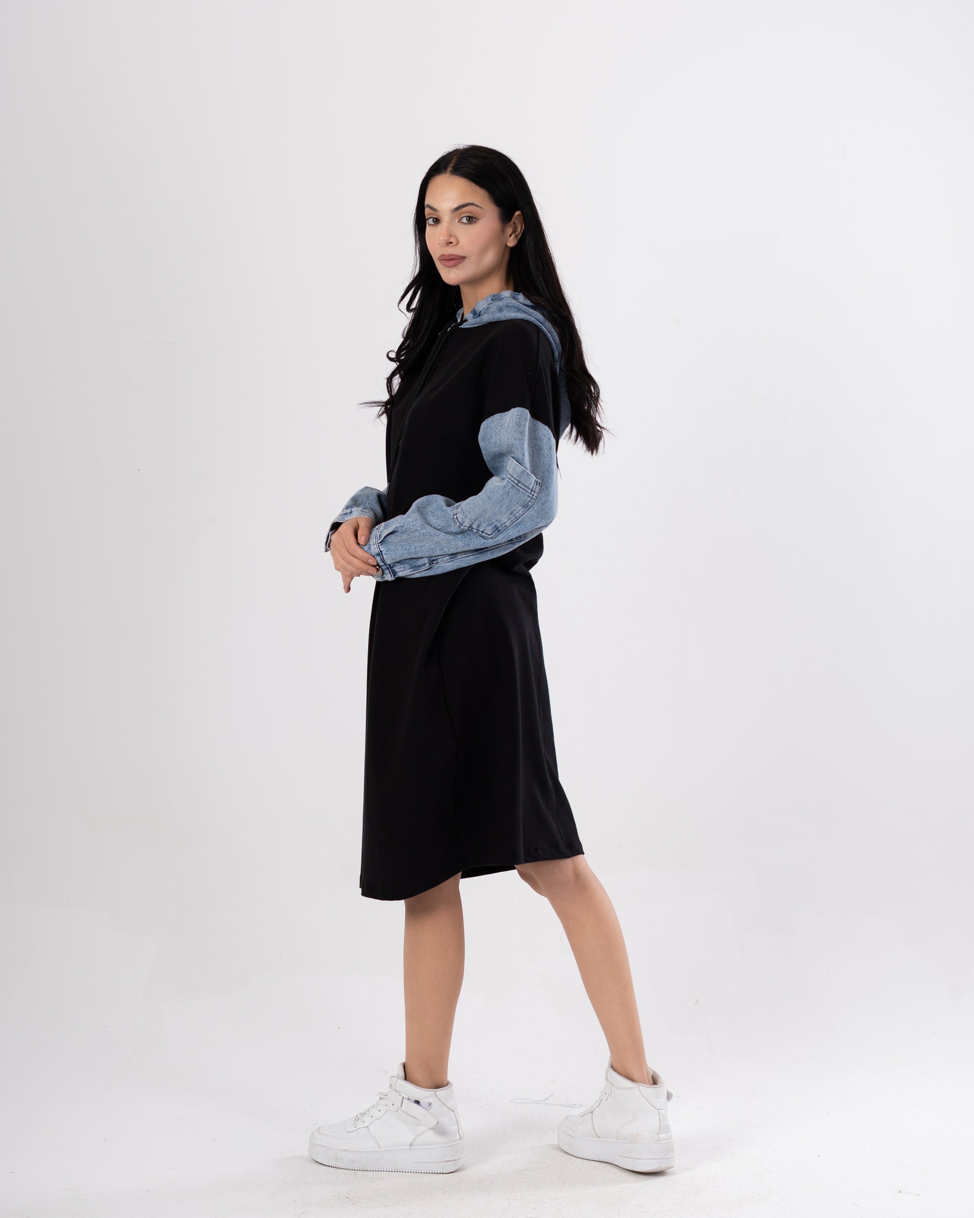 Milton Sweatshirt – Denim Sleeves