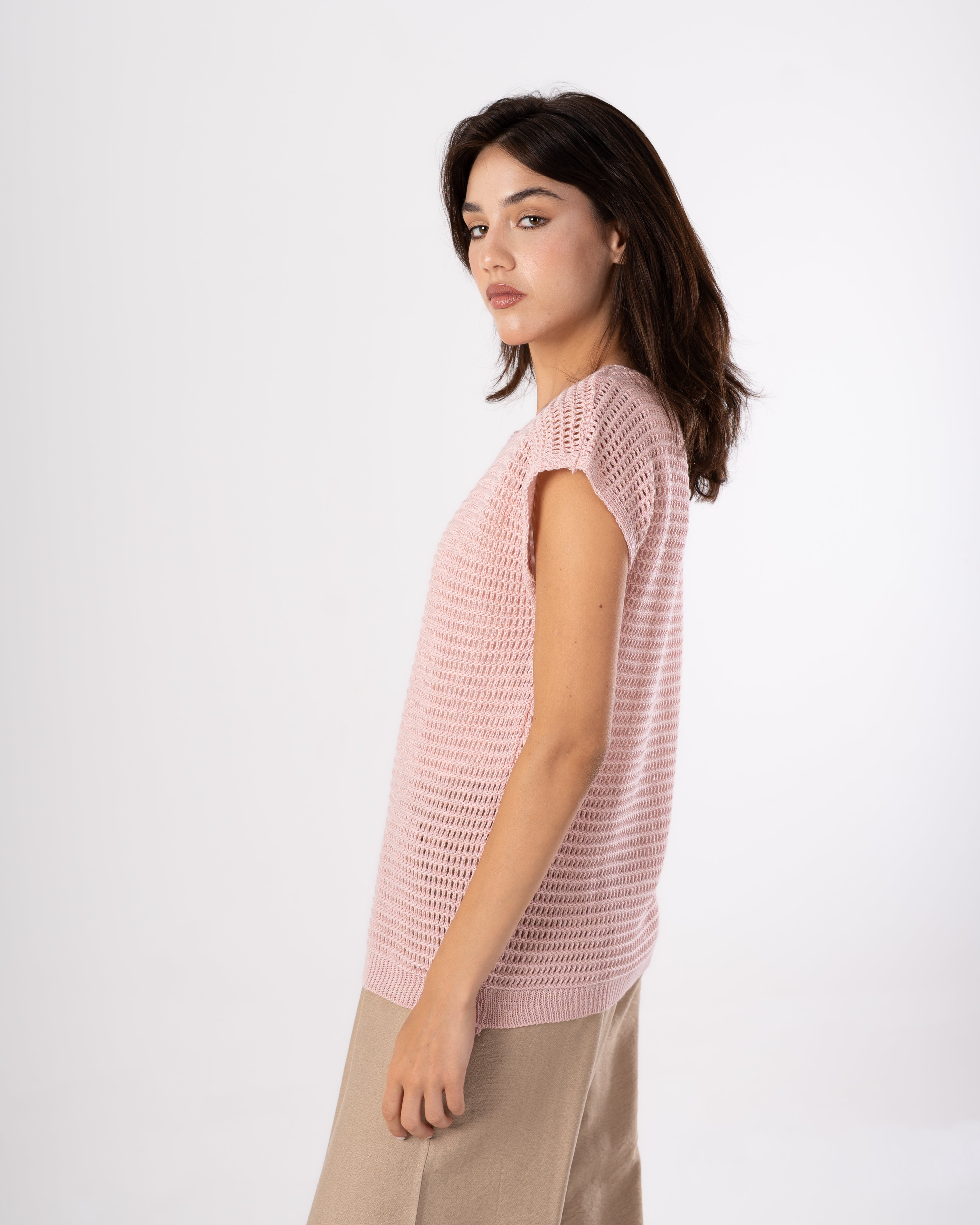 Sleeveless Knitwear Bodysuit – Square Cut-Outs