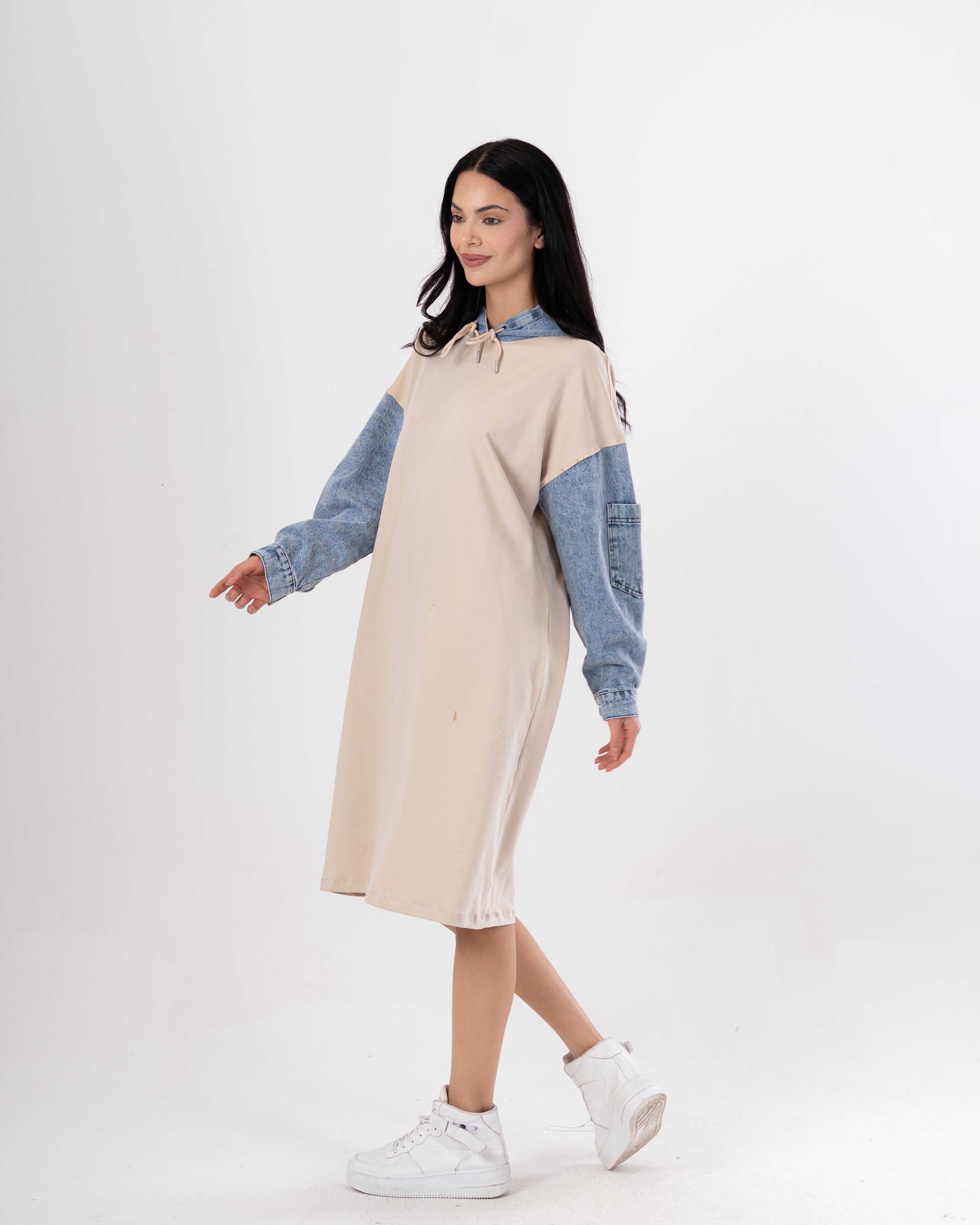 Milton Sweatshirt – Denim Sleeves