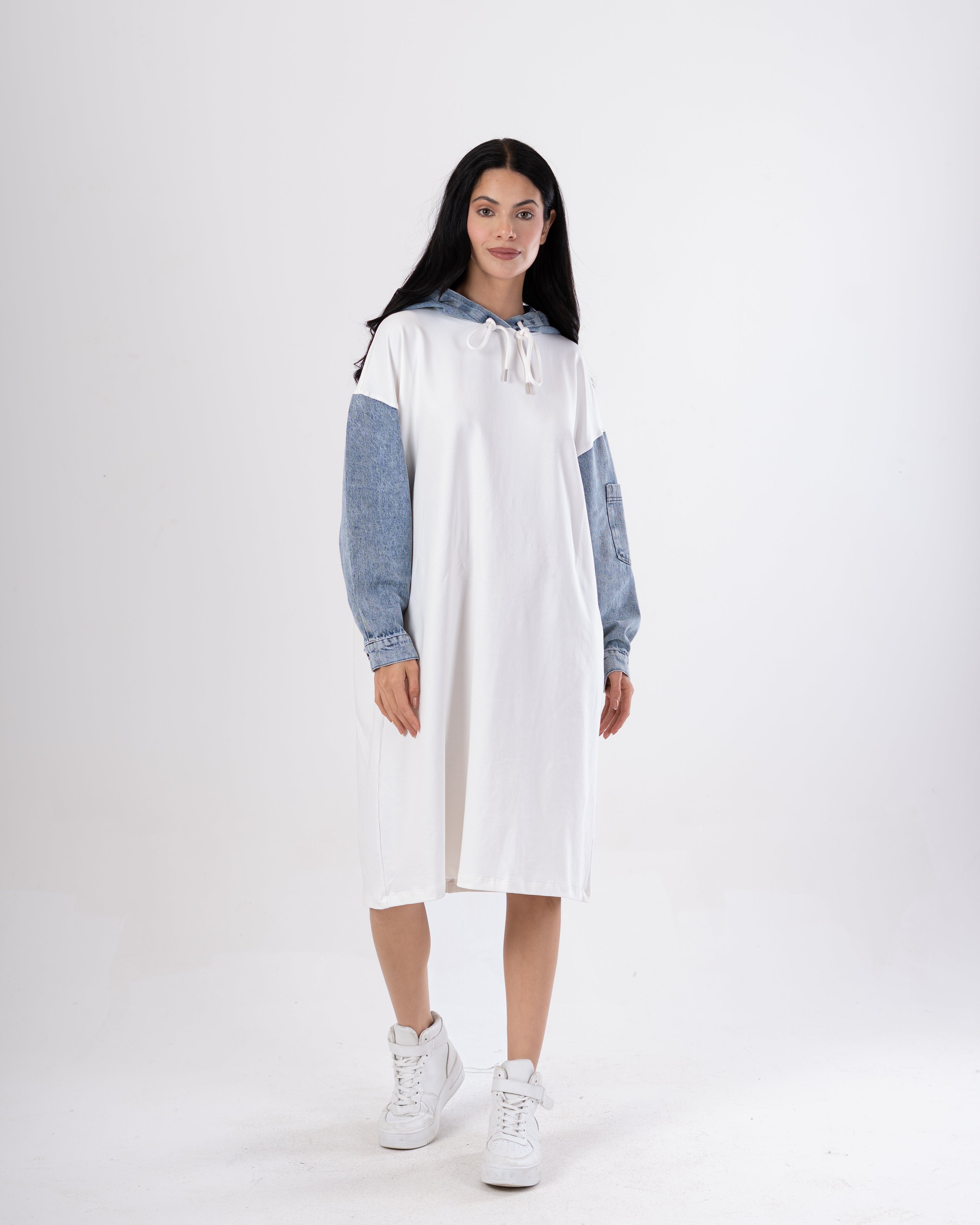 Milton Sweatshirt – Denim Sleeves
