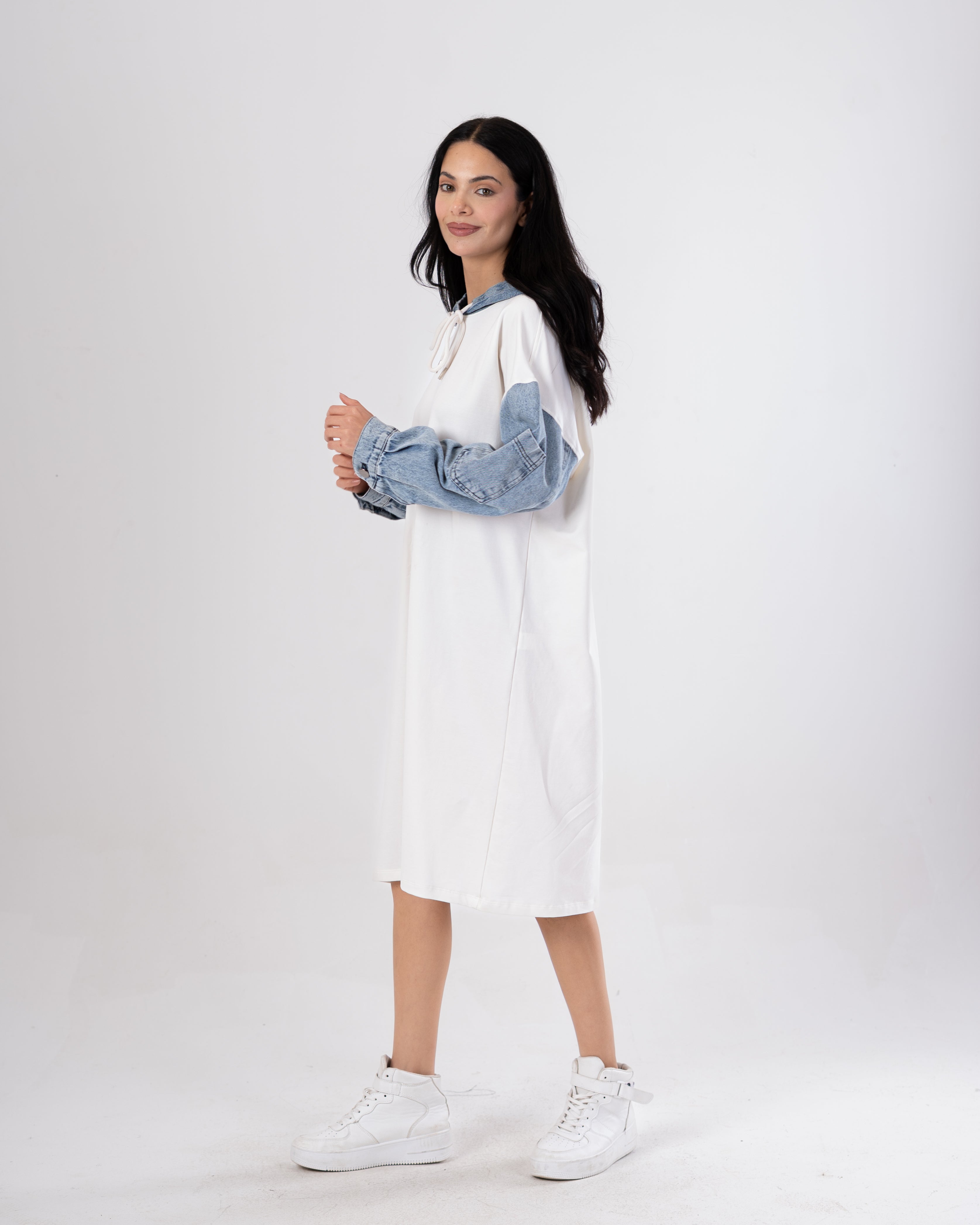 Milton Sweatshirt – Denim Sleeves
