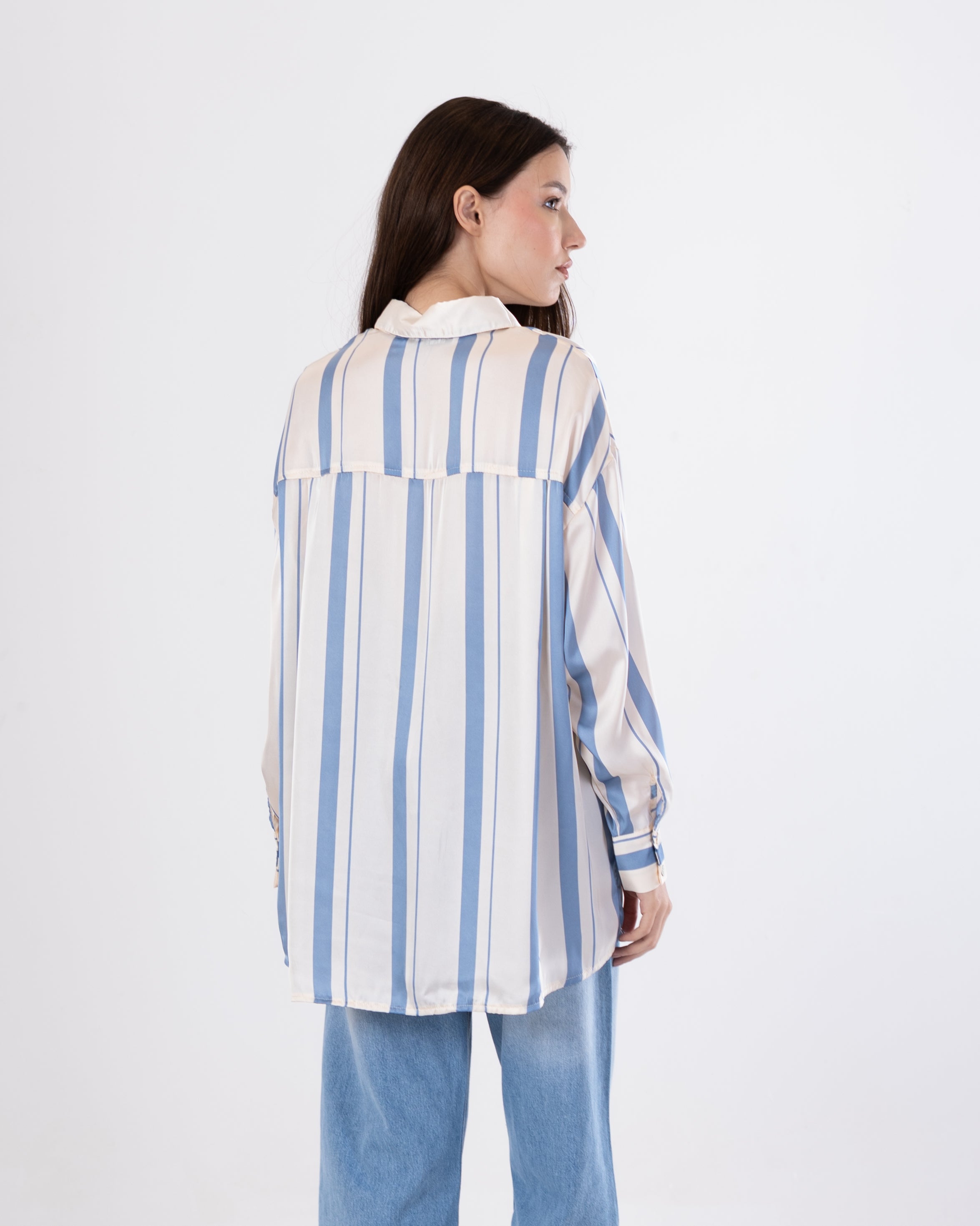 Satin Shirt – Bold Stripes