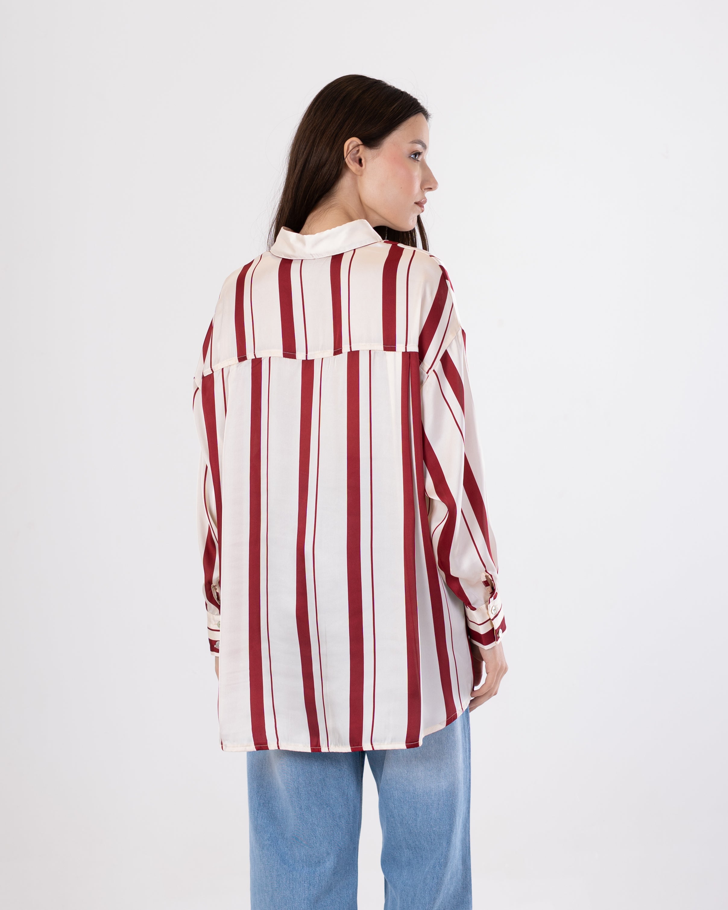 Satin Shirt – Bold Stripes