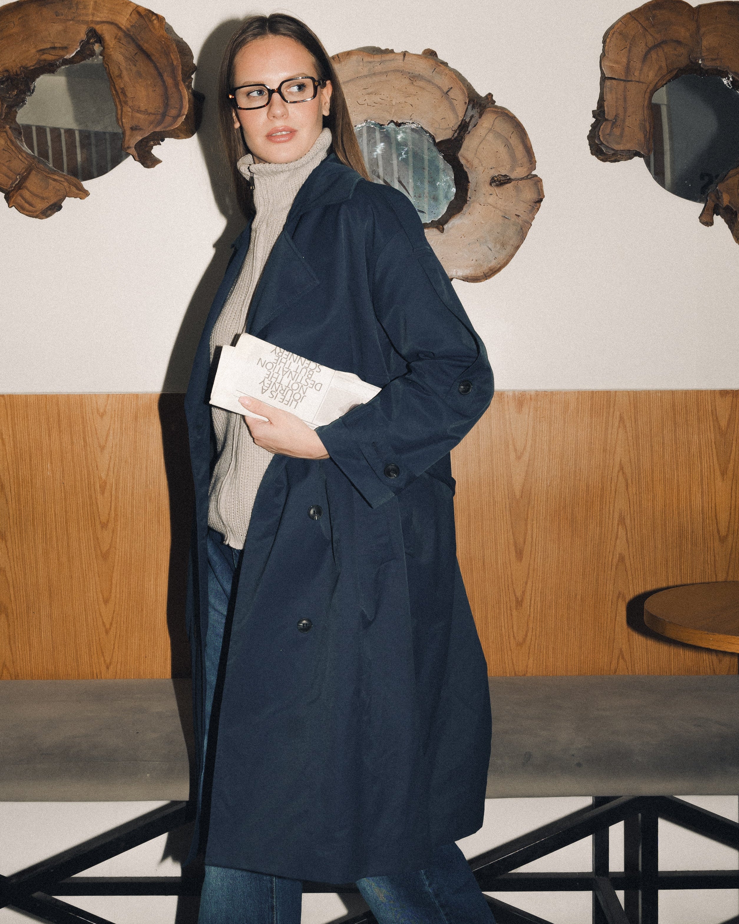 Gabardine Trench Coat – Long Plain (With Belt, Buttons, Colors)