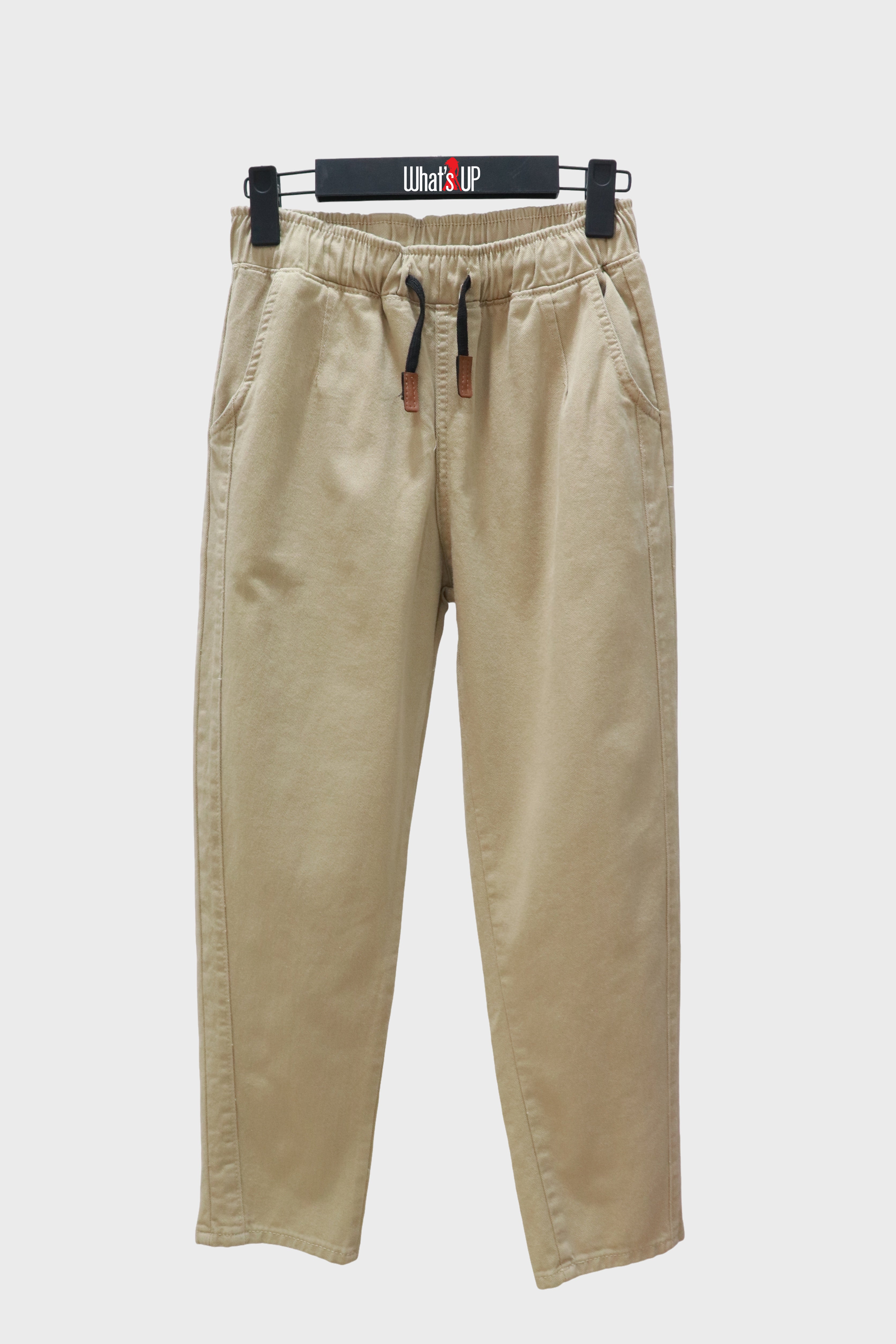 Trousers - Gabardine with drawstring