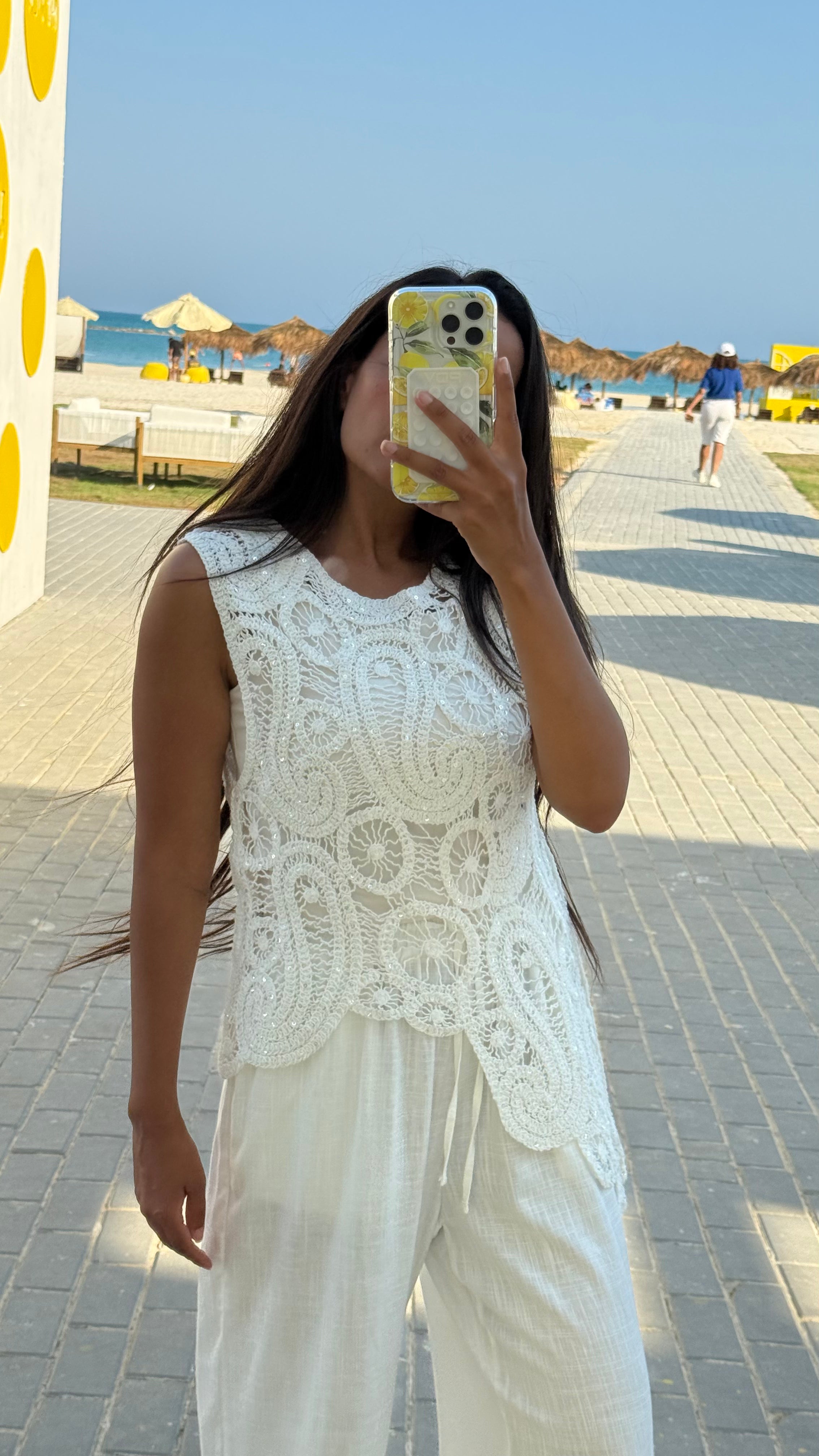 Knitted Bodysuit with Belt - Long Side