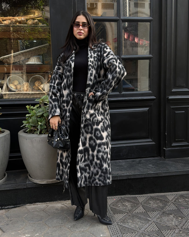 Trench Coat – Long (Leopard Print)