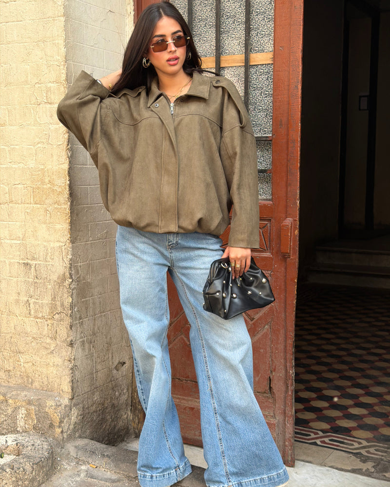 Plain Jacket – Wide Sleeves (Zipper)