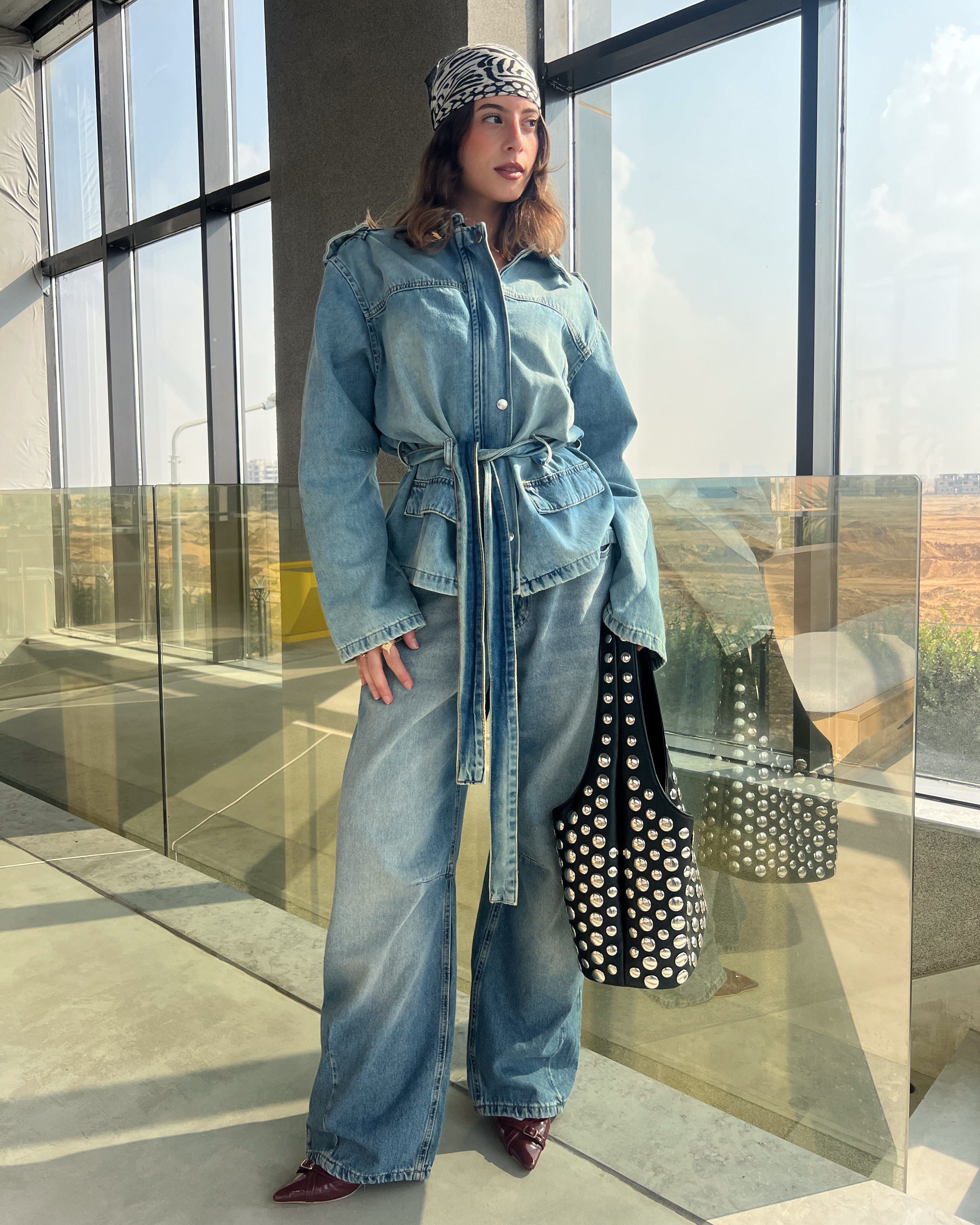 Denim Jacket – With Belt (Capsule Buttons)