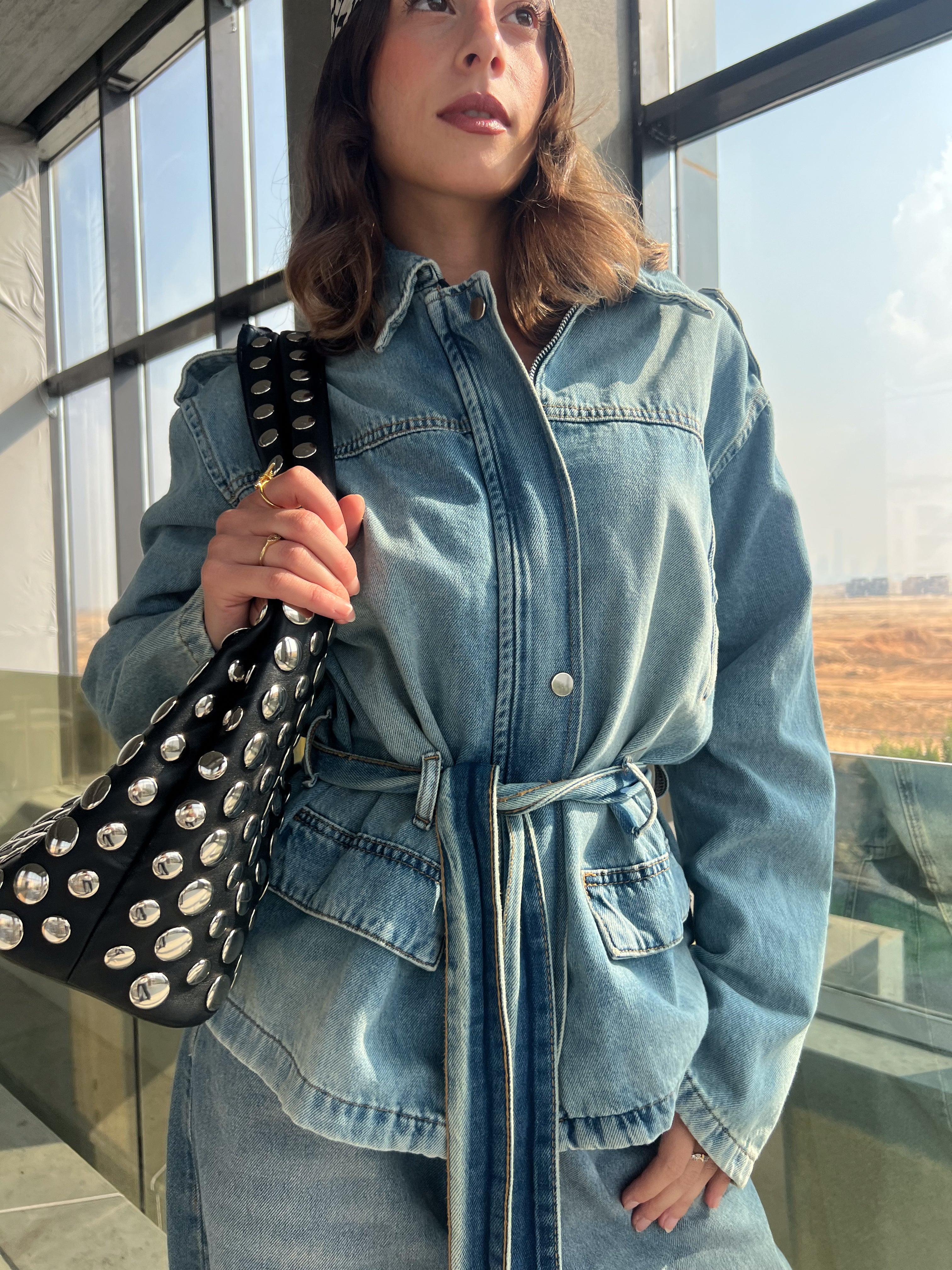 Denim Jacket – With Belt (Capsule Buttons)