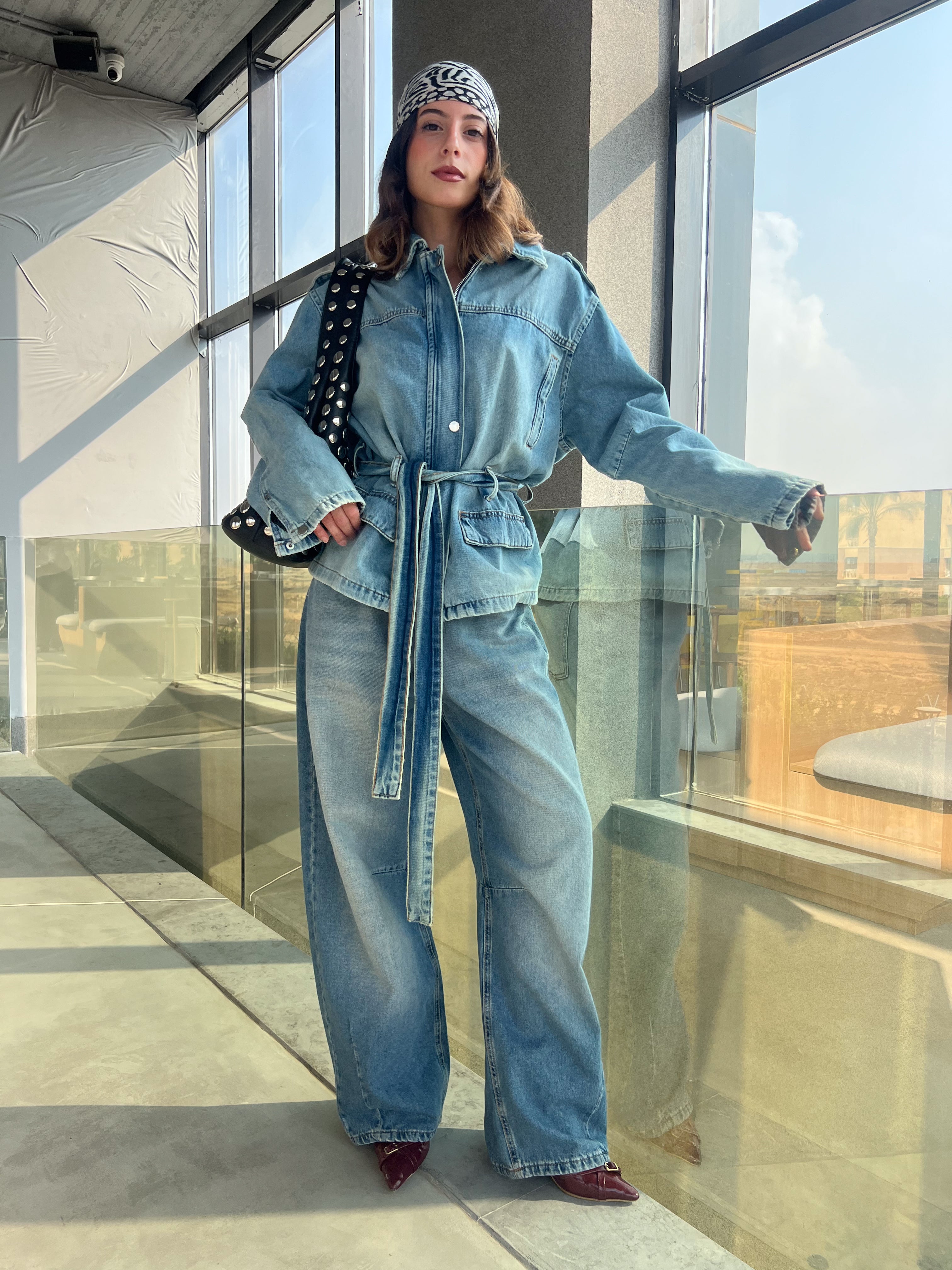 Denim Jacket – With Belt (Capsule Buttons)
