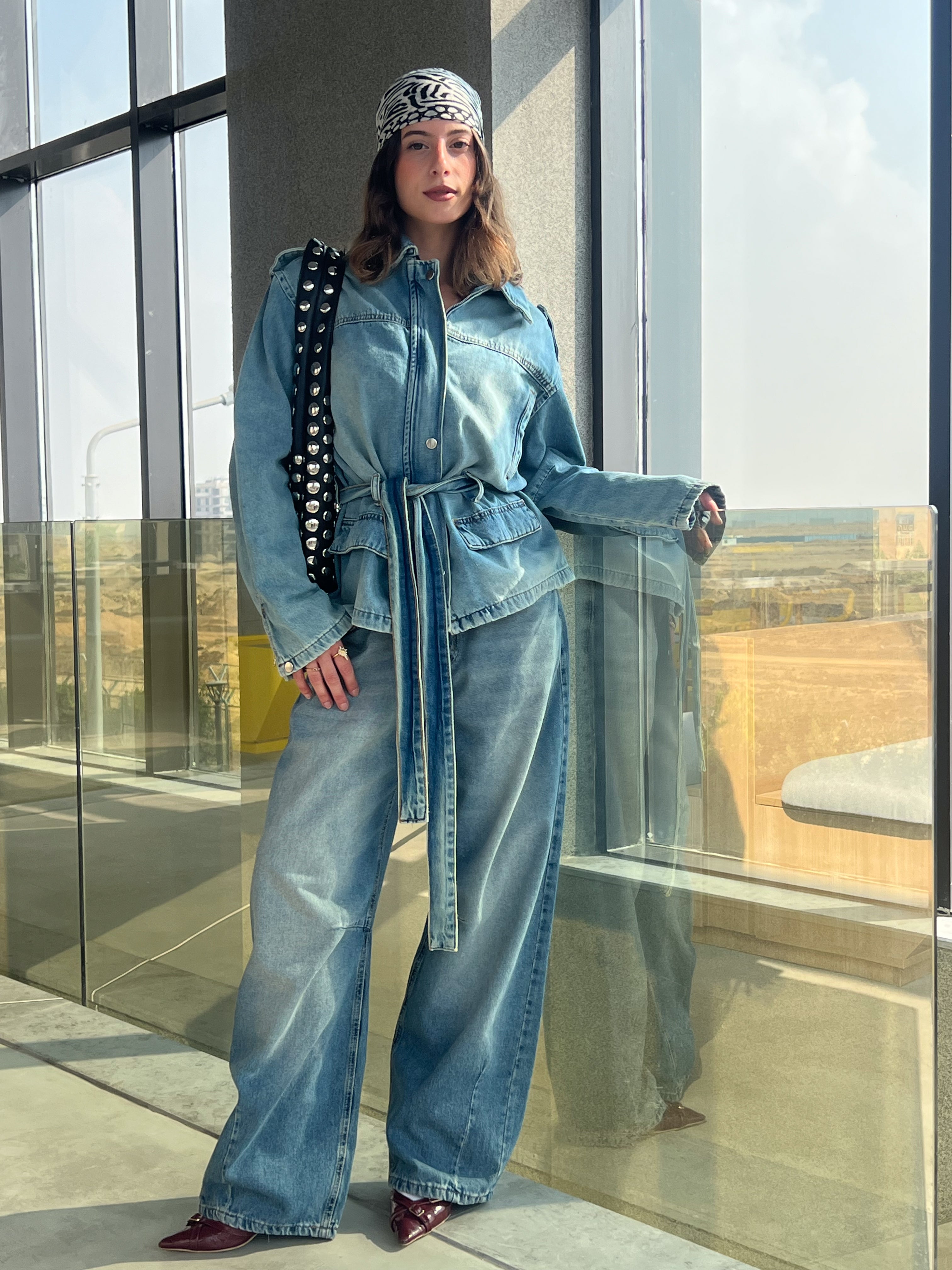 Denim Jacket – With Belt (Capsule Buttons)