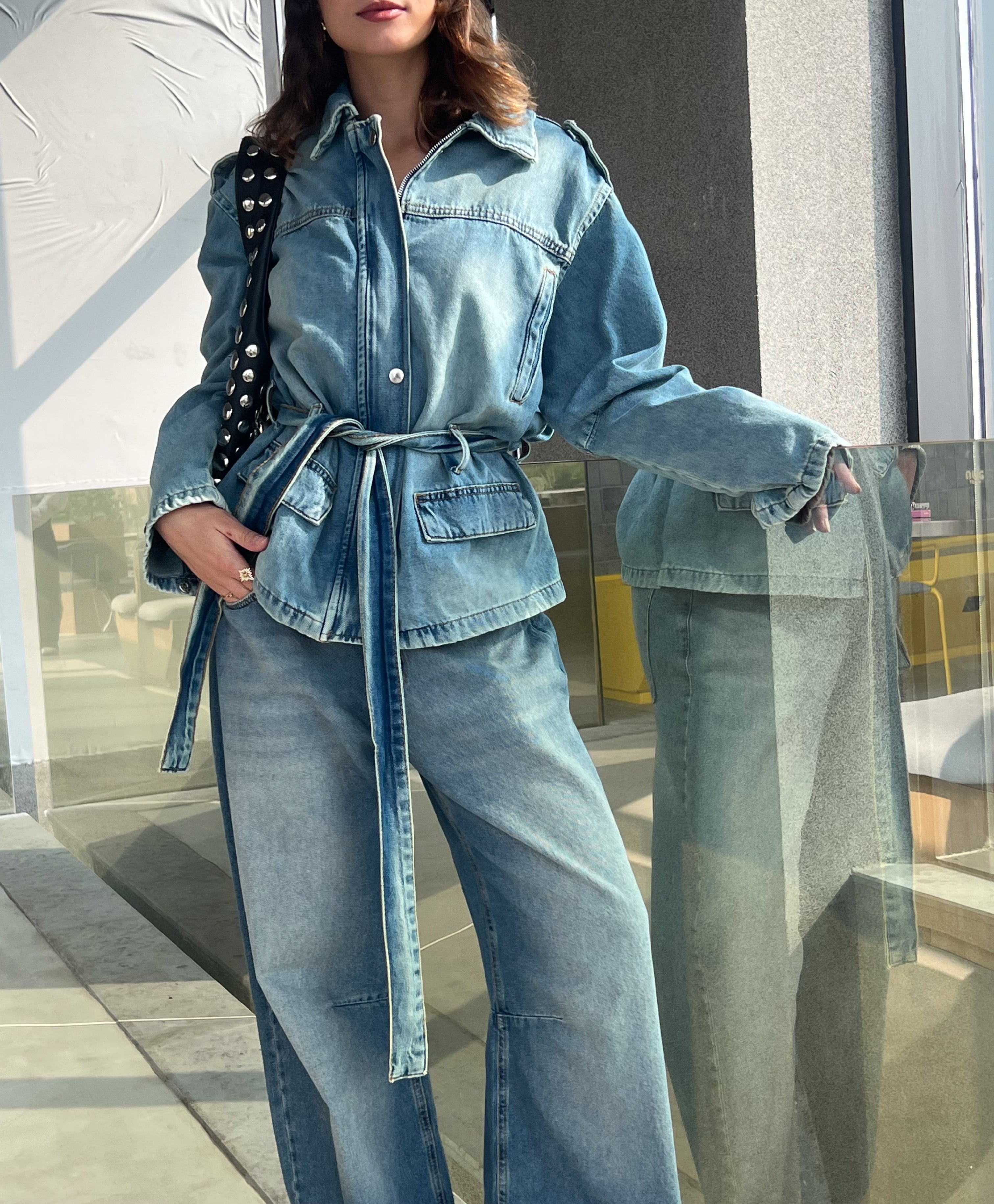 Denim Jacket – With Belt (Capsule Buttons)