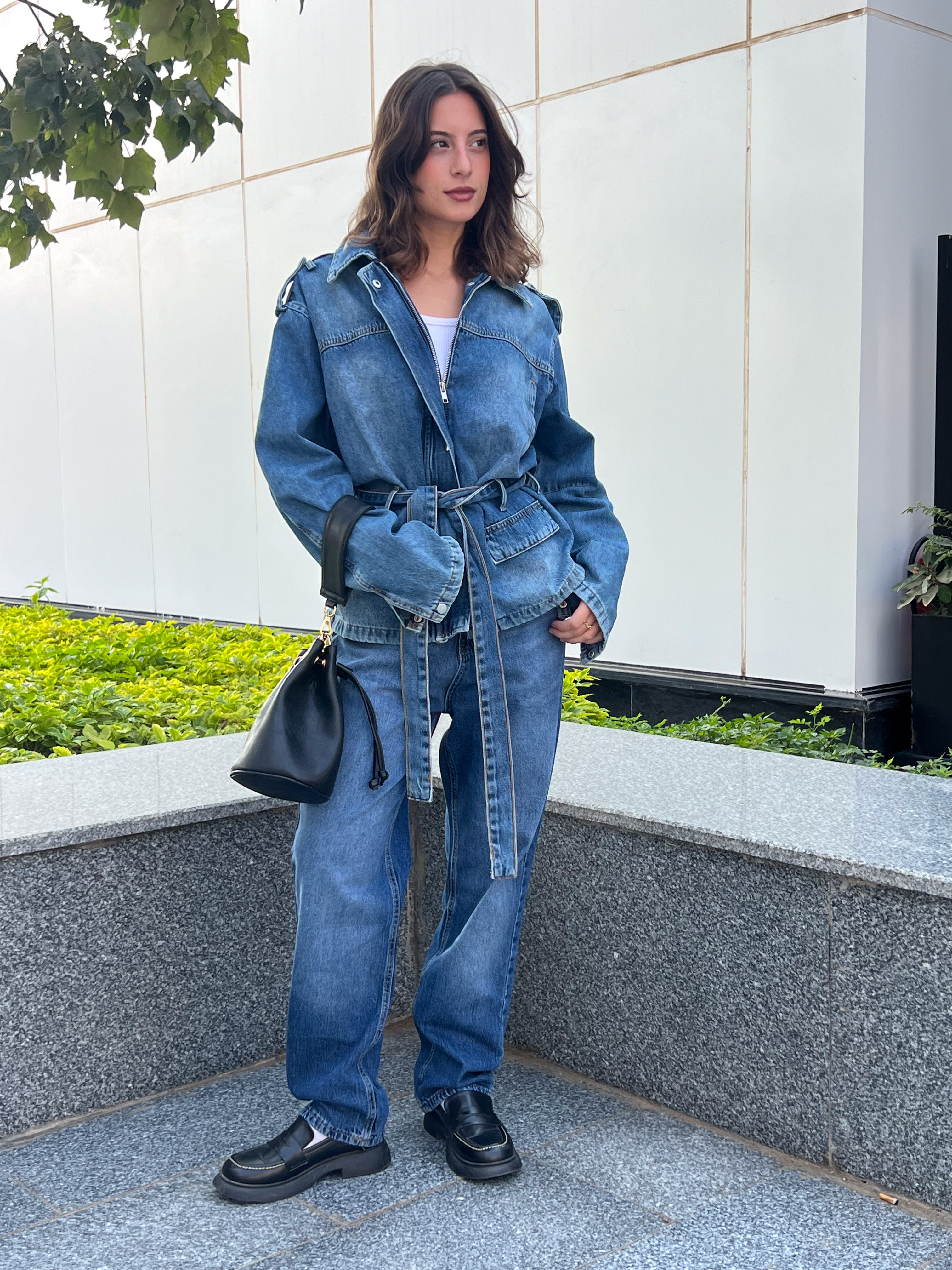 Denim Jacket – With Belt (Capsule Buttons)