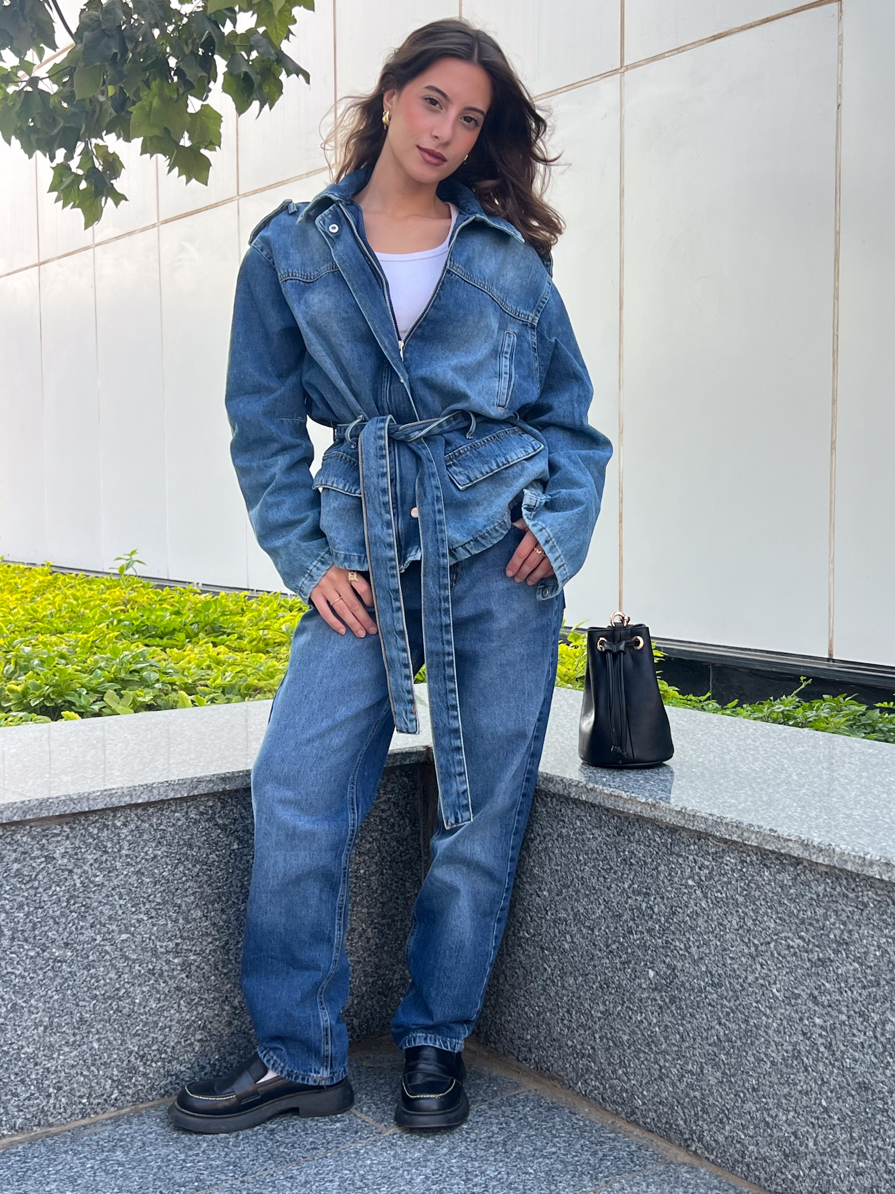 Denim Jacket – With Belt (Capsule Buttons)