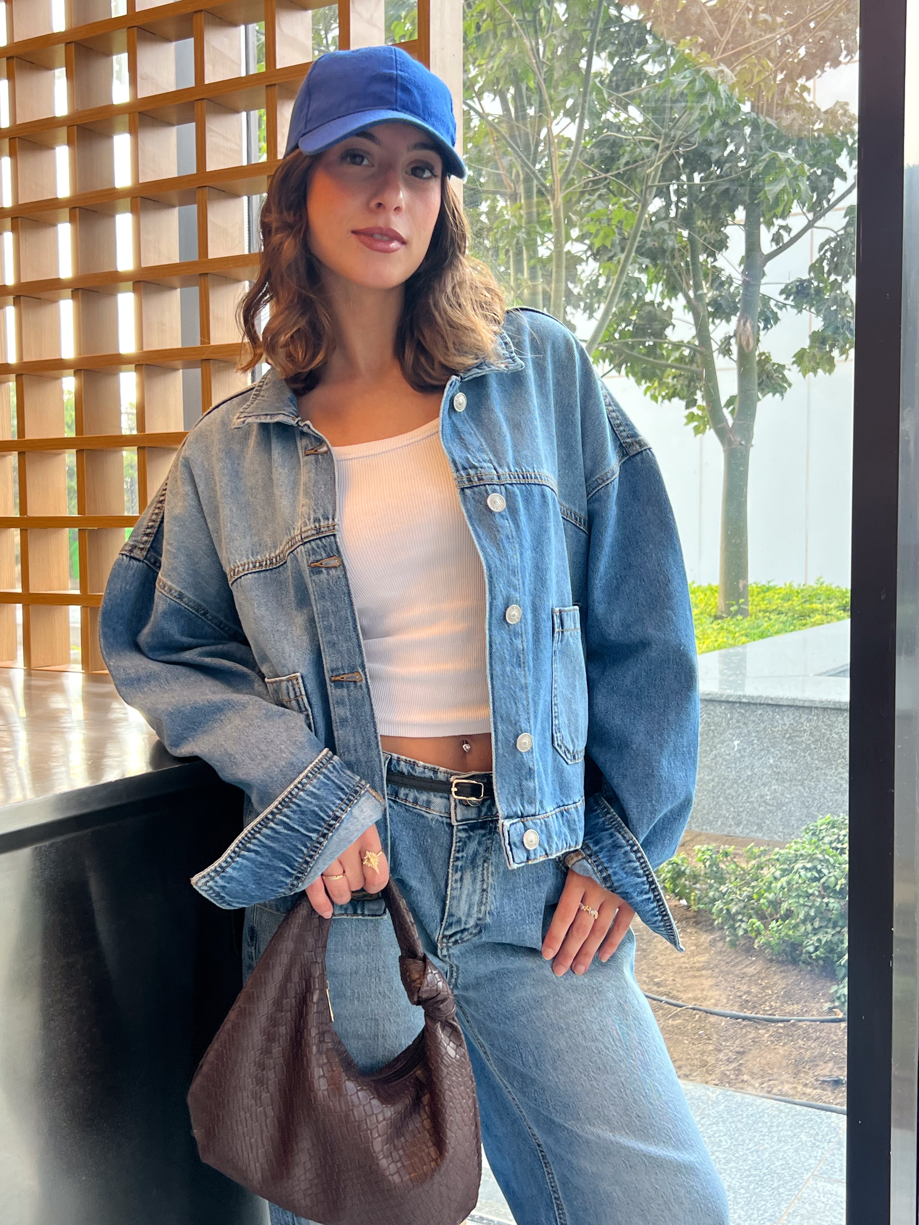 Short Denim Jacket – (2 Square Pockets)