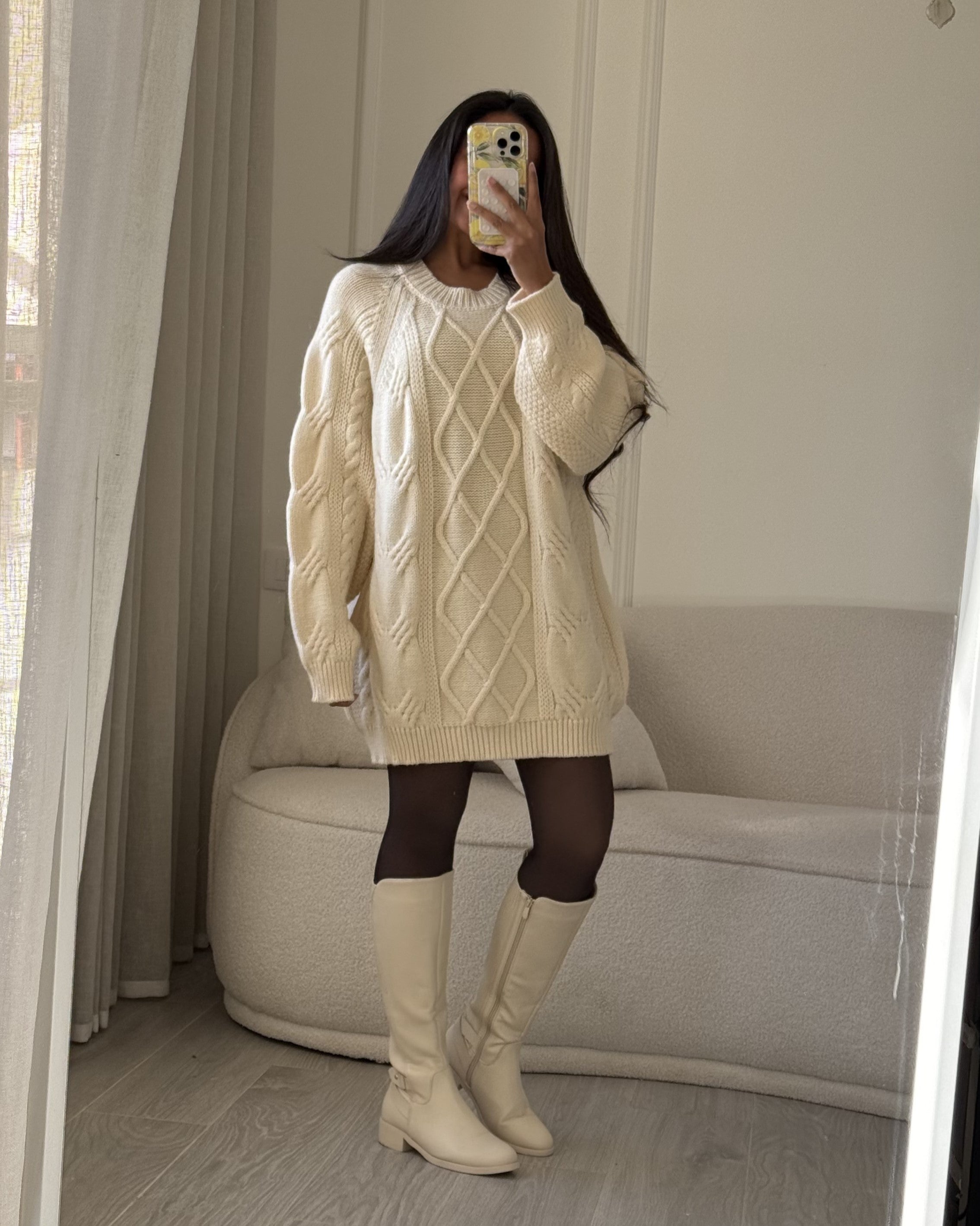 Plain Knitwear Pullover – Round Neck (Braided )