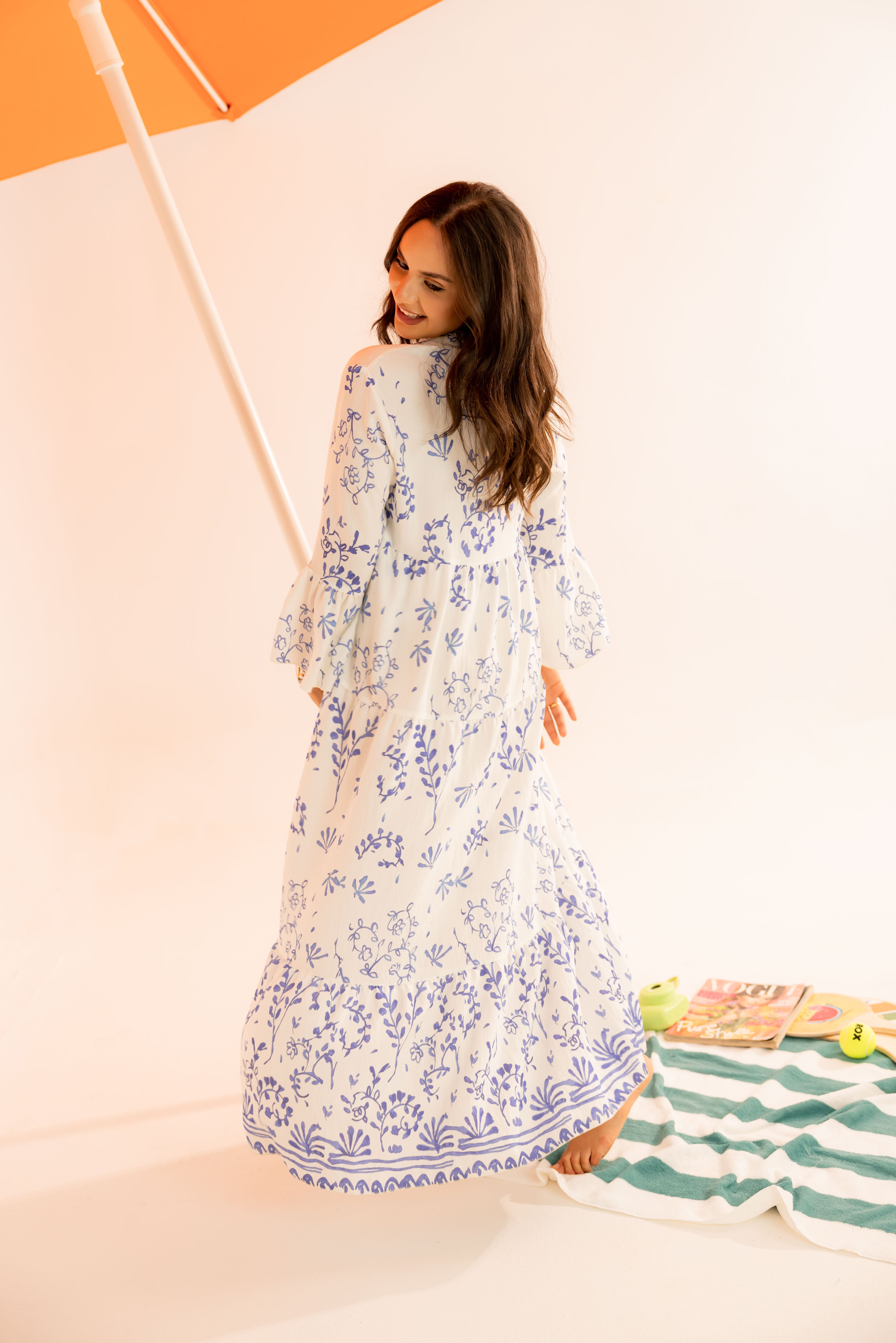 Embroidered Floral - Dress With All-Over Pattern