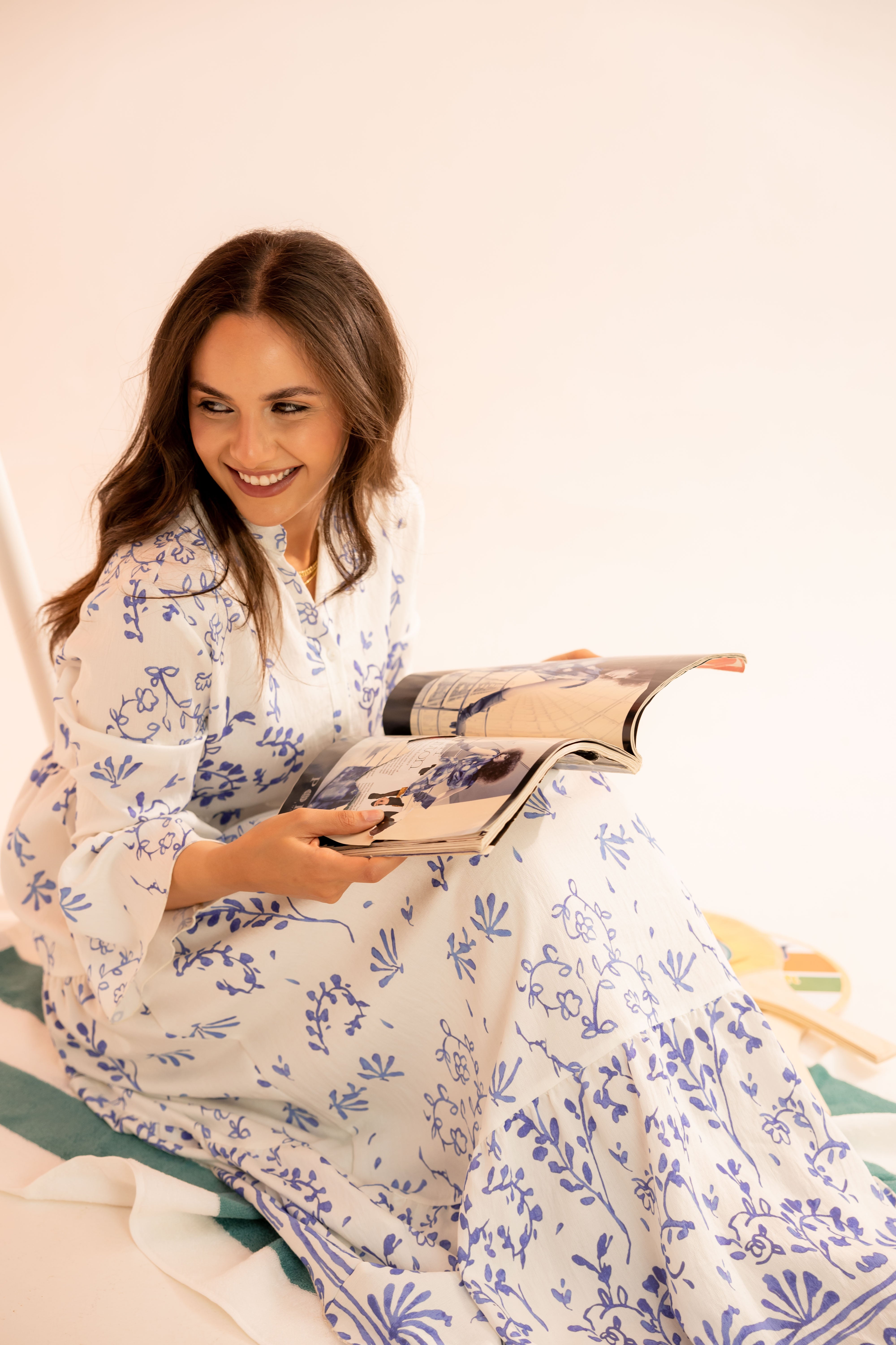 Embroidered Floral - Dress With All-Over Pattern