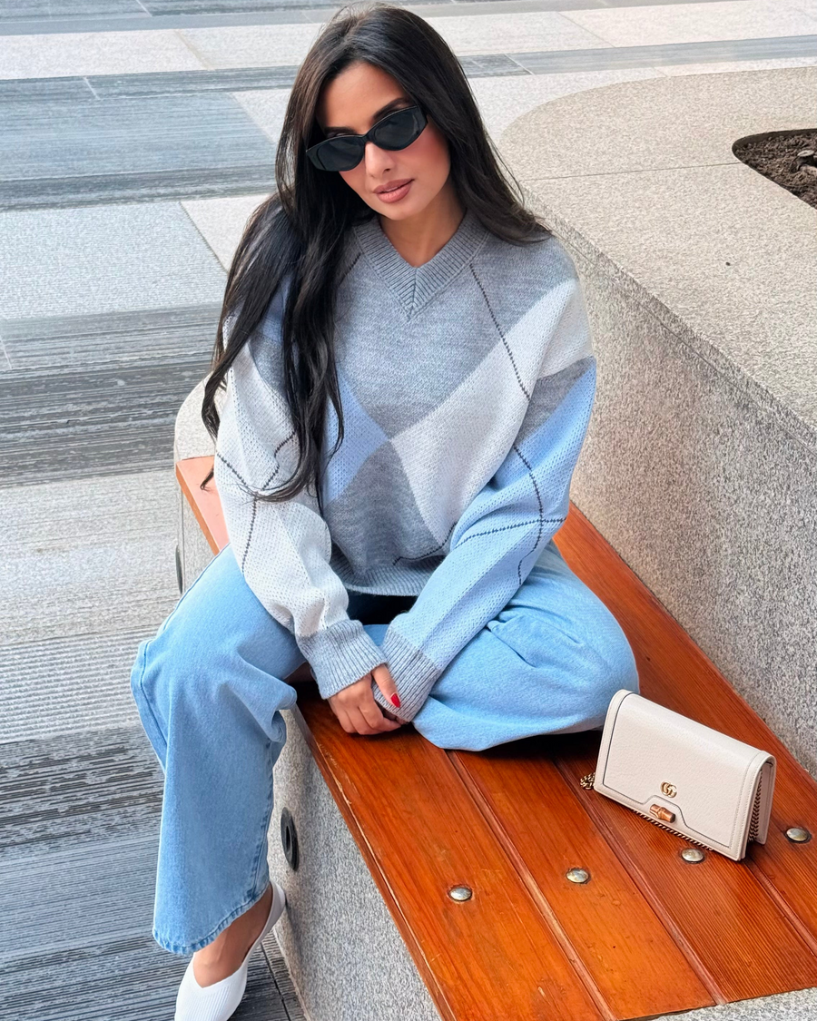 Geometric Pattern - Knitwear Pullover