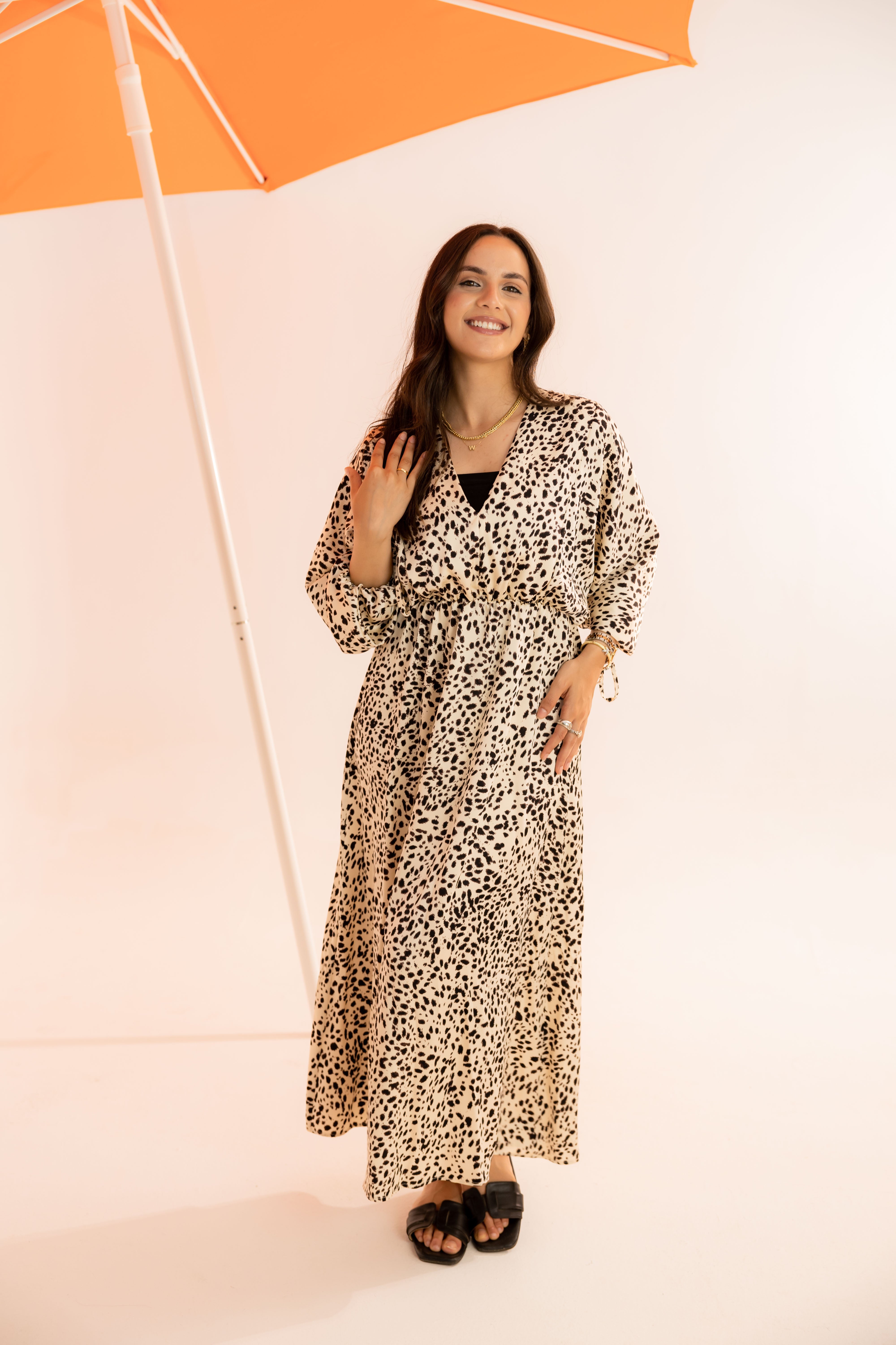 Long Dress – Tiger Print (With Short-Sleeves)