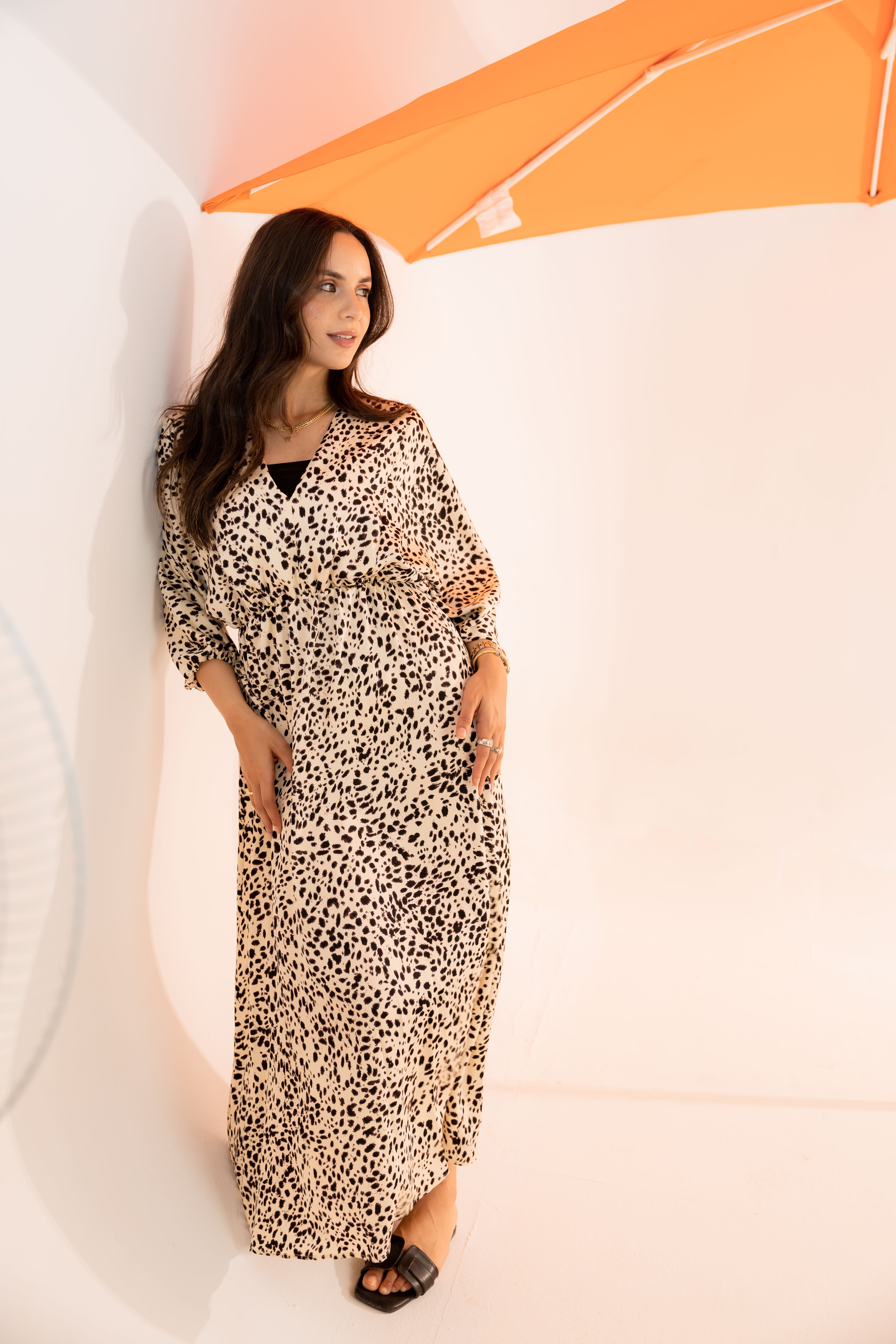 Long Dress – Tiger Print (With Short-Sleeves)