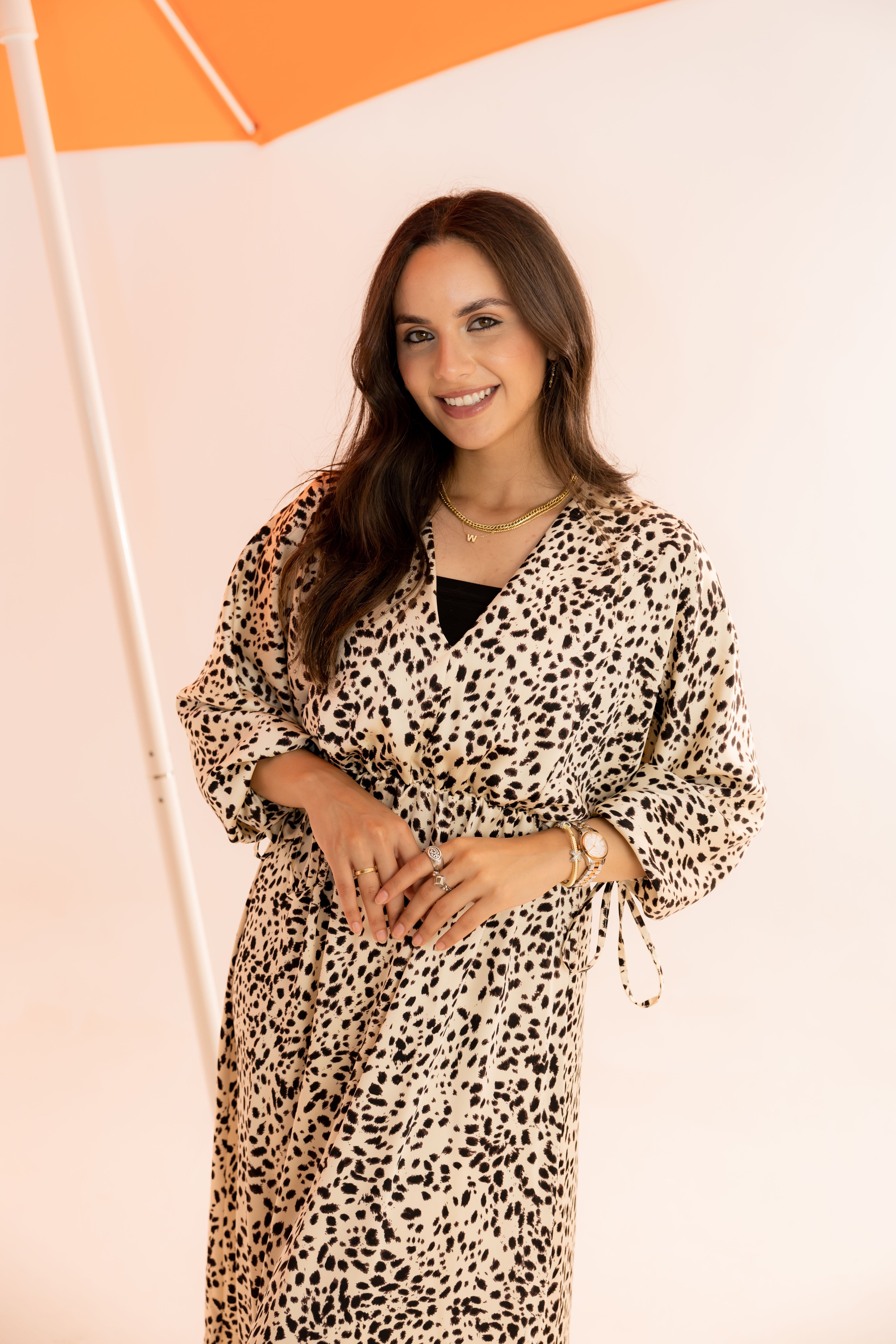Long Dress – Tiger Print (With Short-Sleeves)