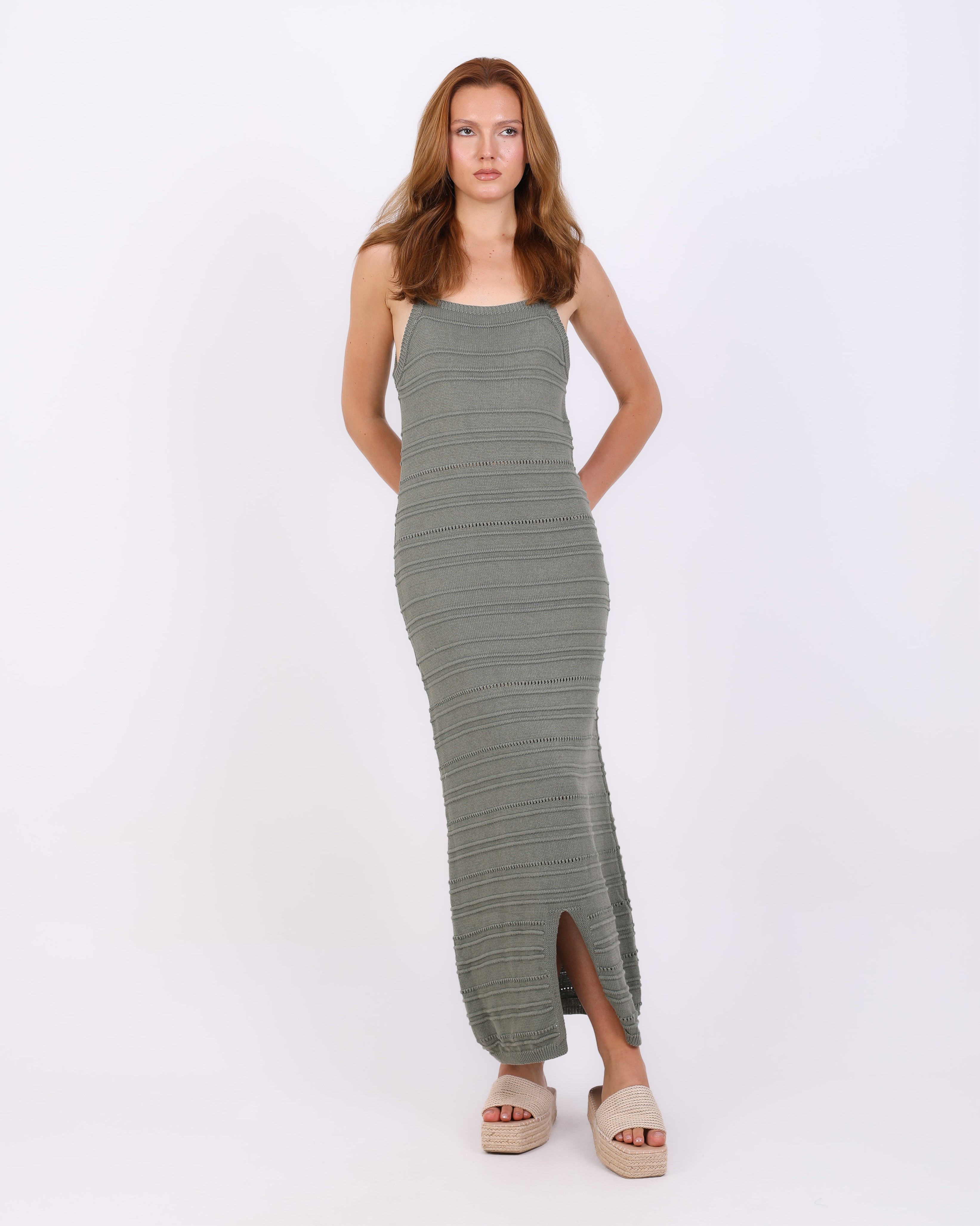 Cut Knitwear Dress – Plain