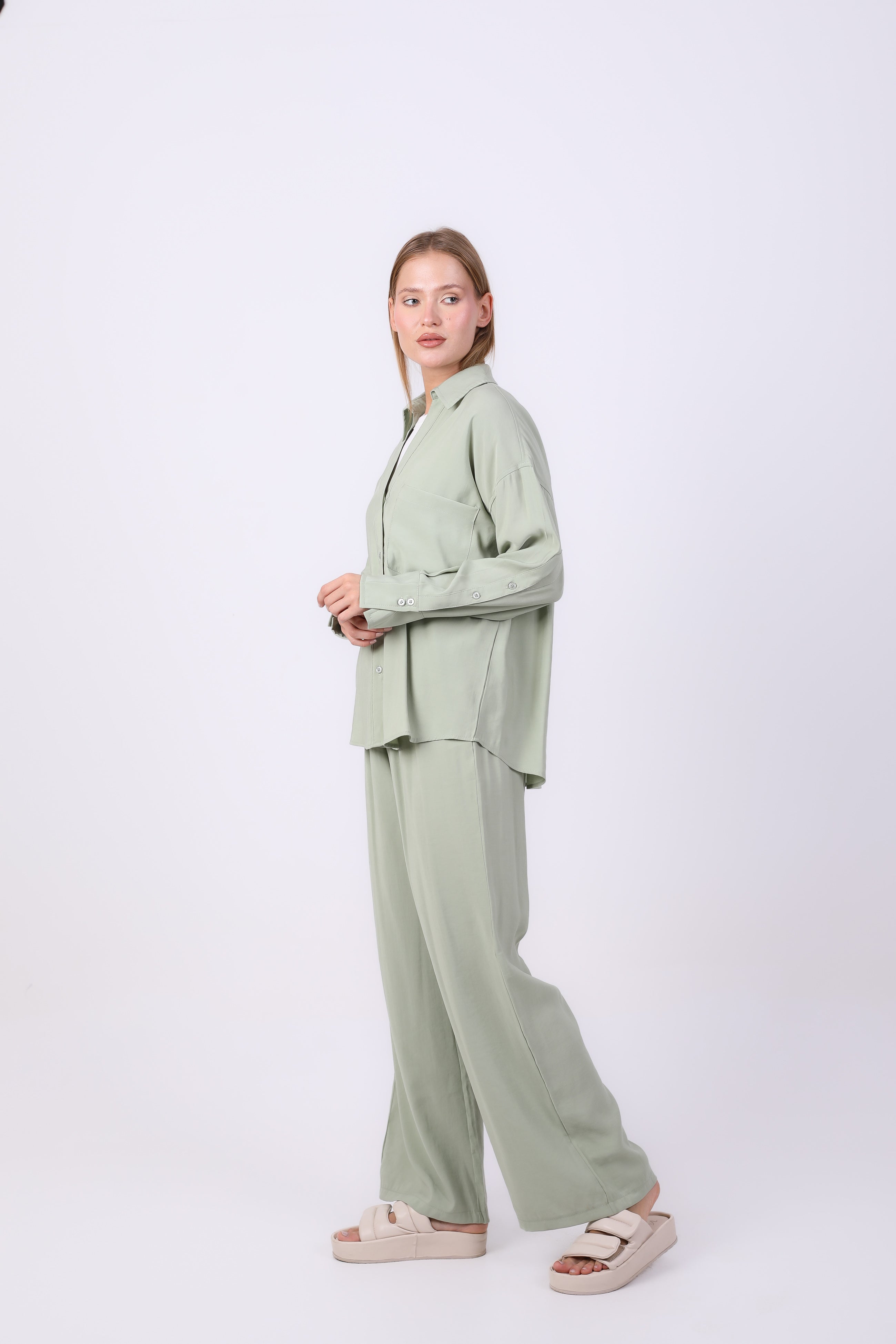 shirt - Plain wide
