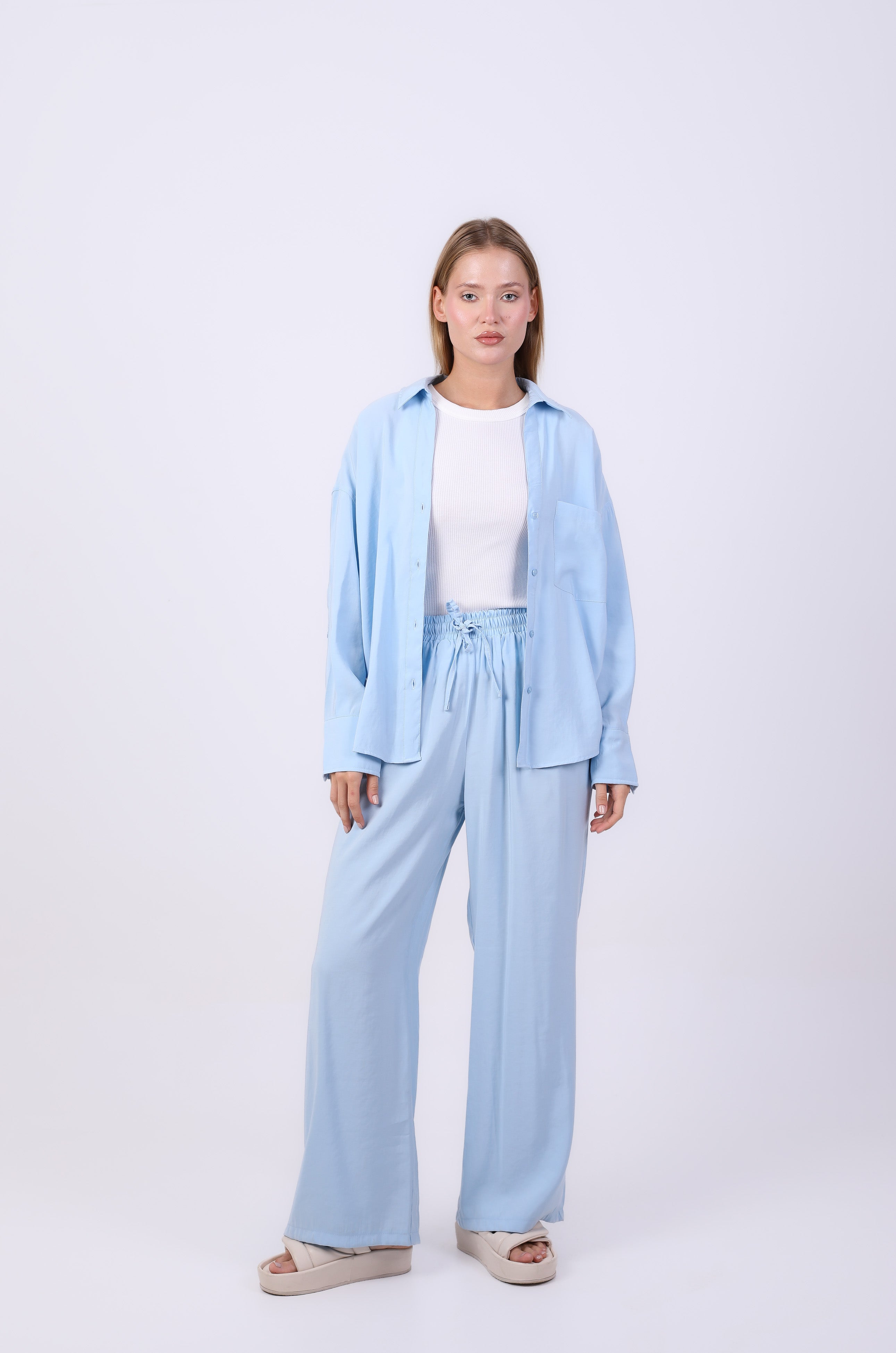 shirt - Plain wide