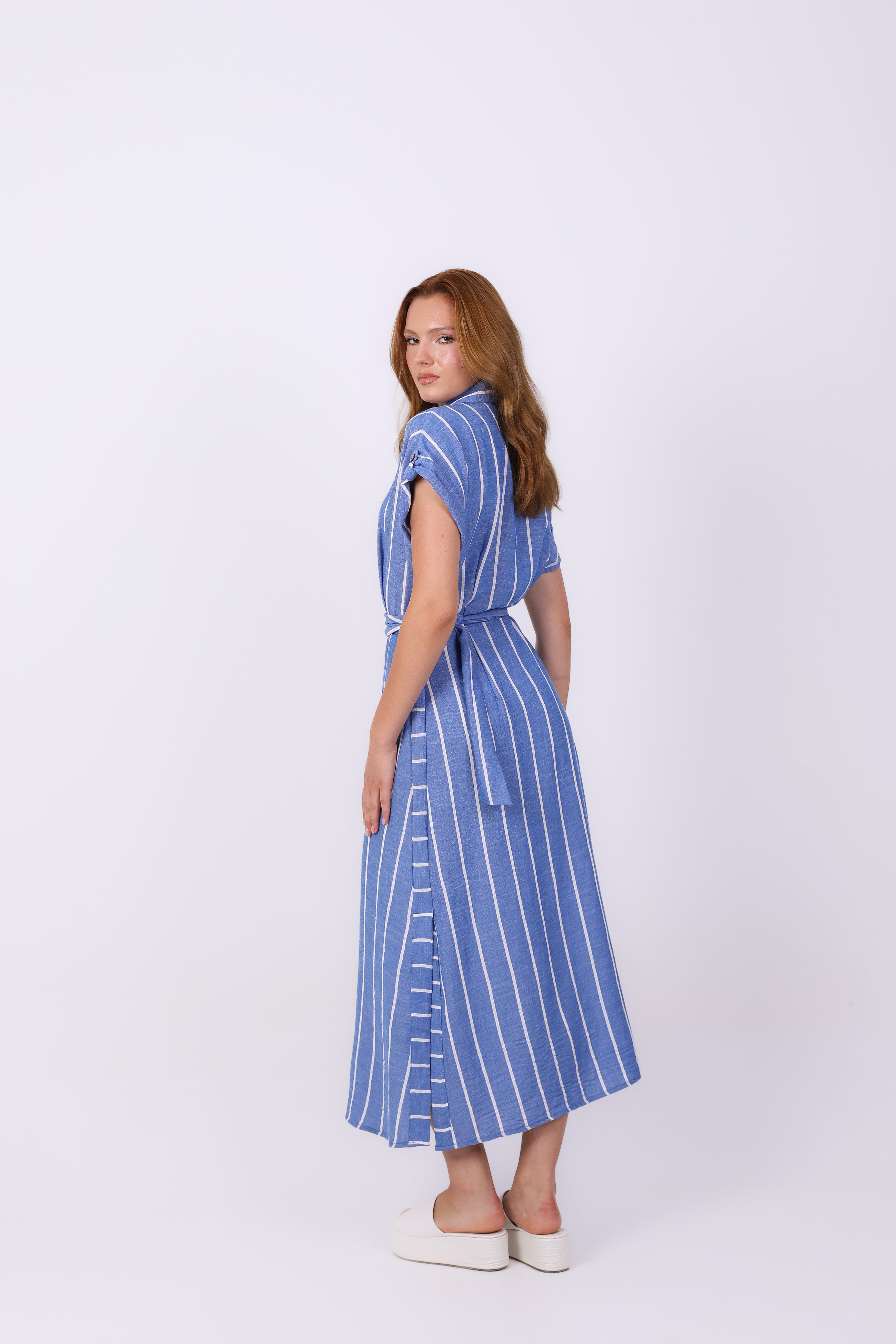 Dress  - Striped with belt