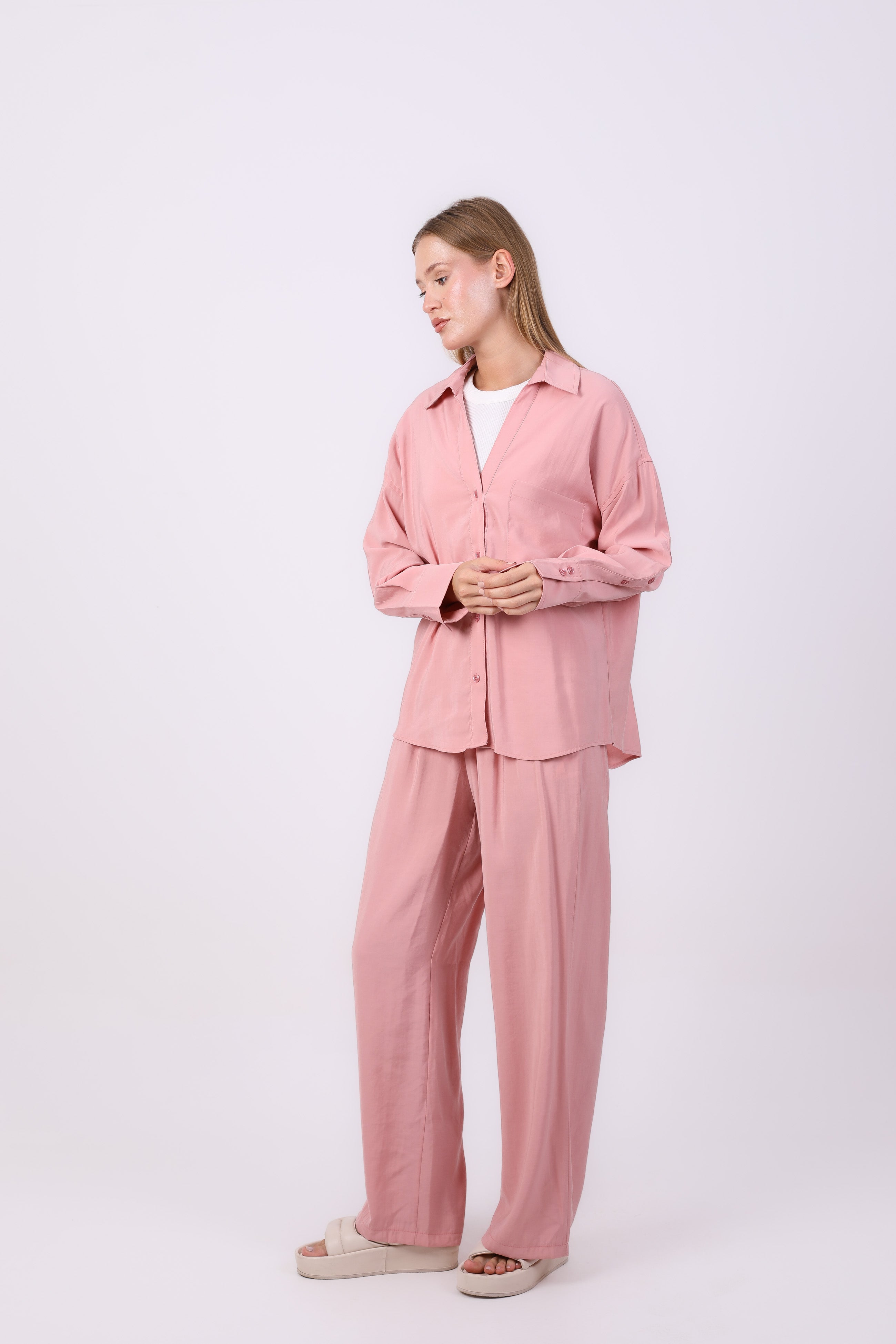 shirt - Plain wide