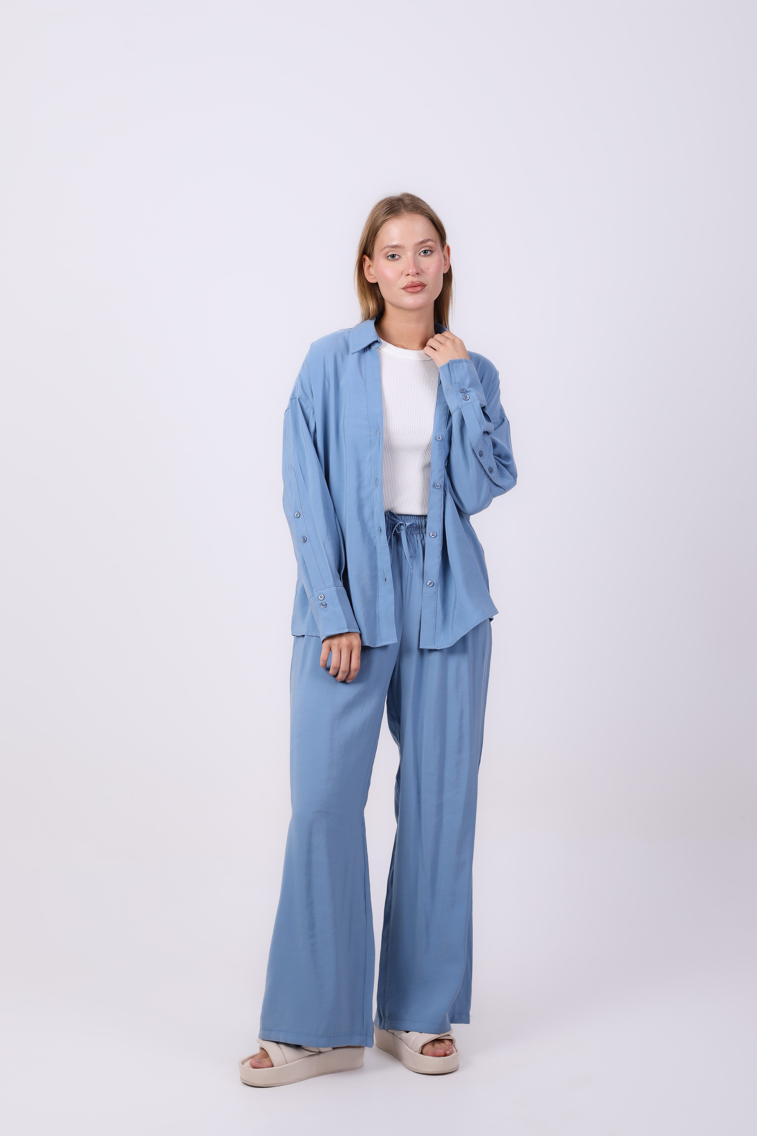 shirt - Plain wide