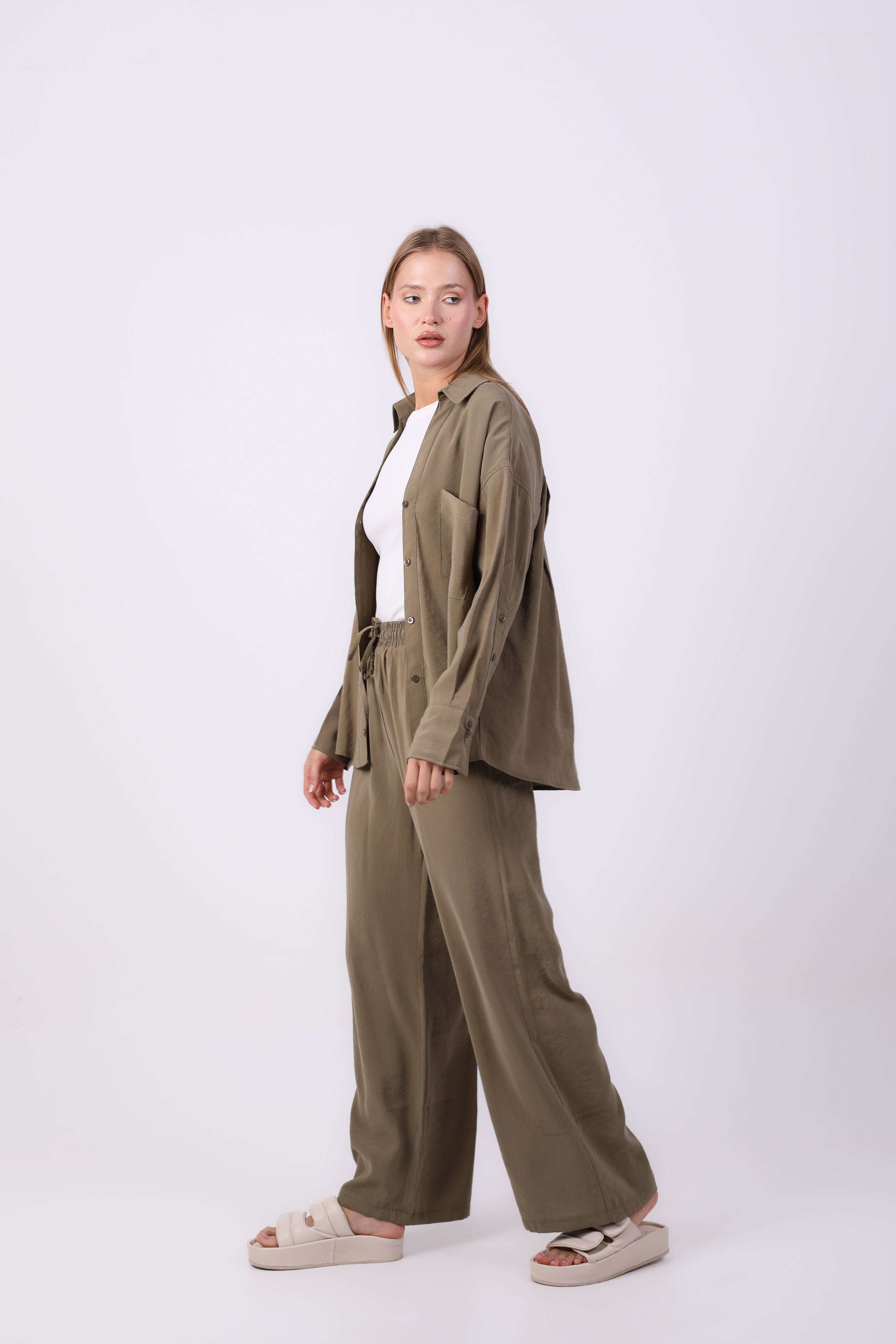shirt - Plain wide