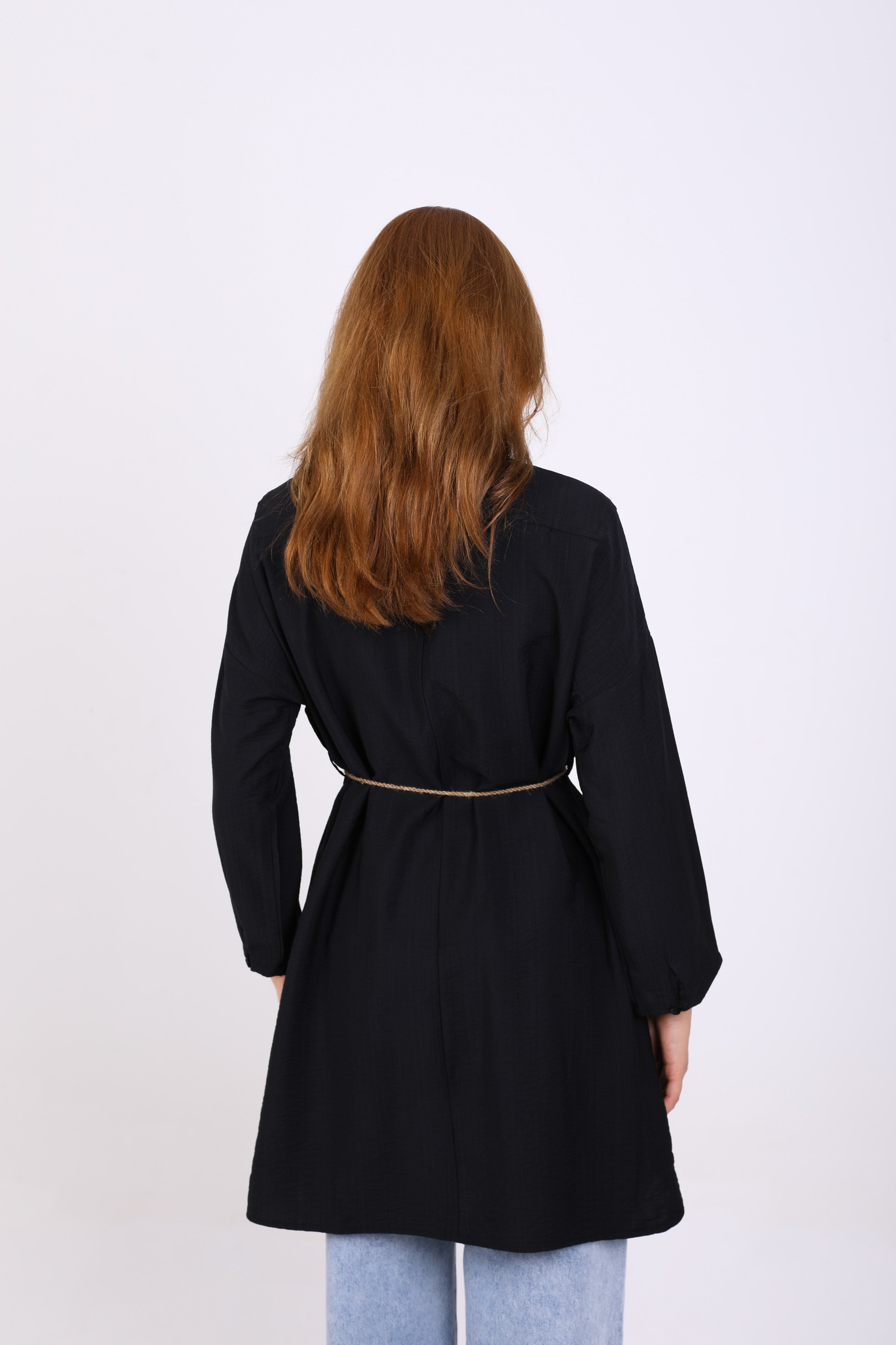 Shirt  - Plain long with tie