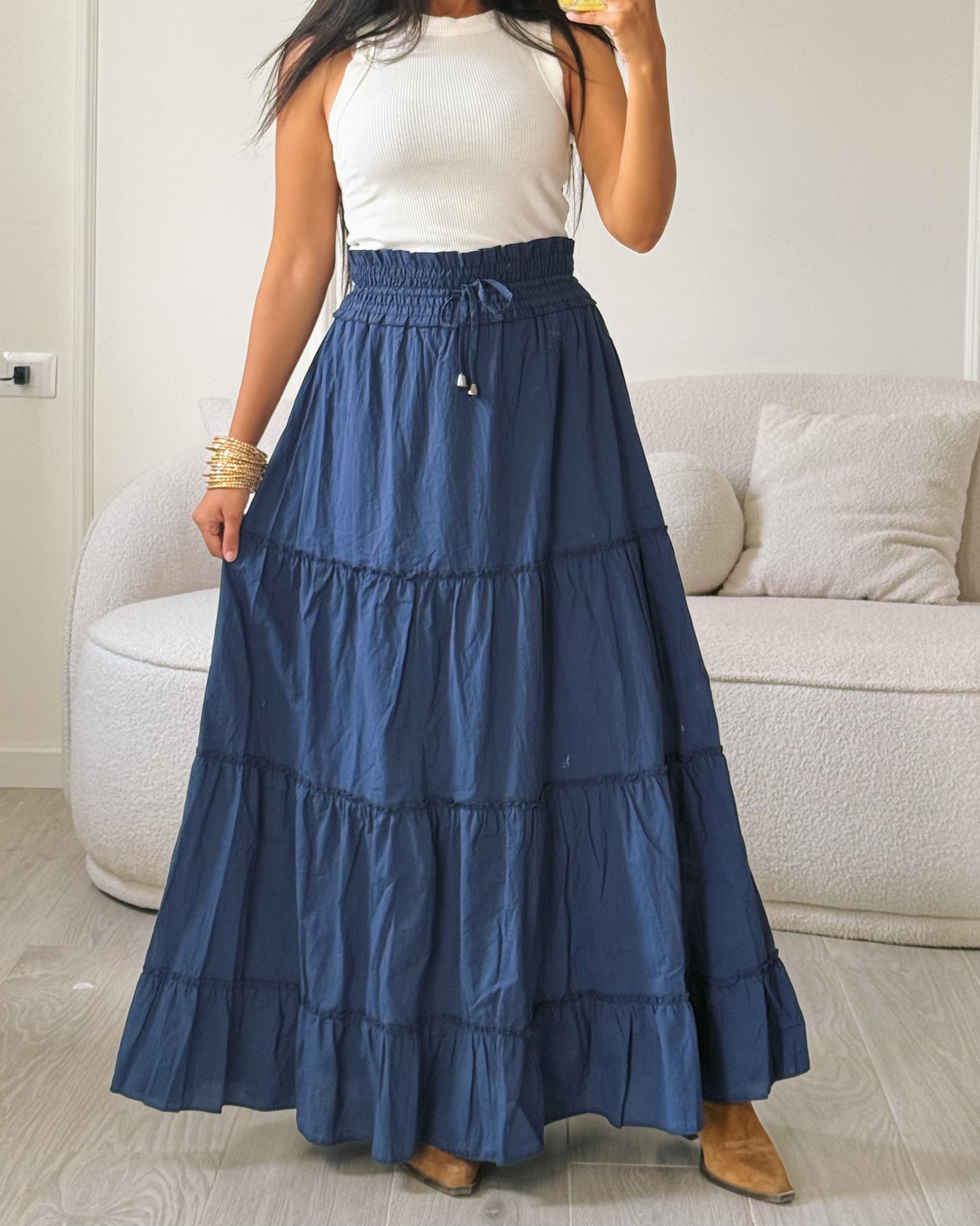 Cotton Ruffle Skirt