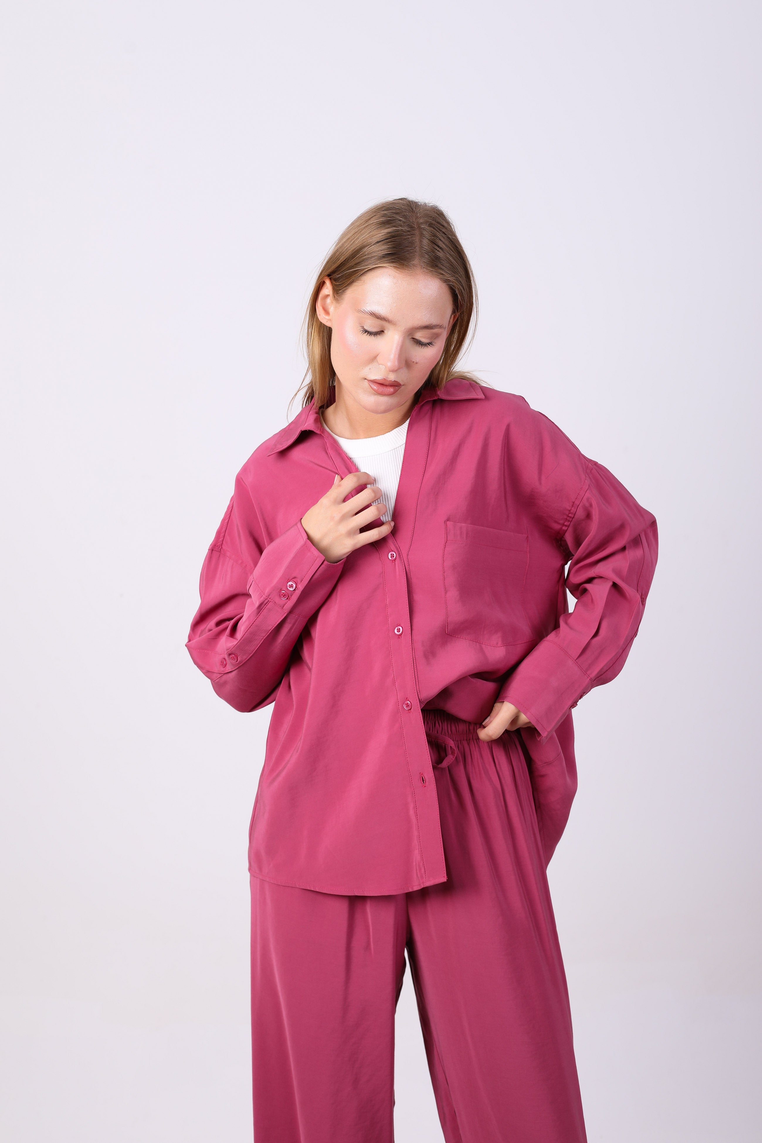shirt - Plain wide