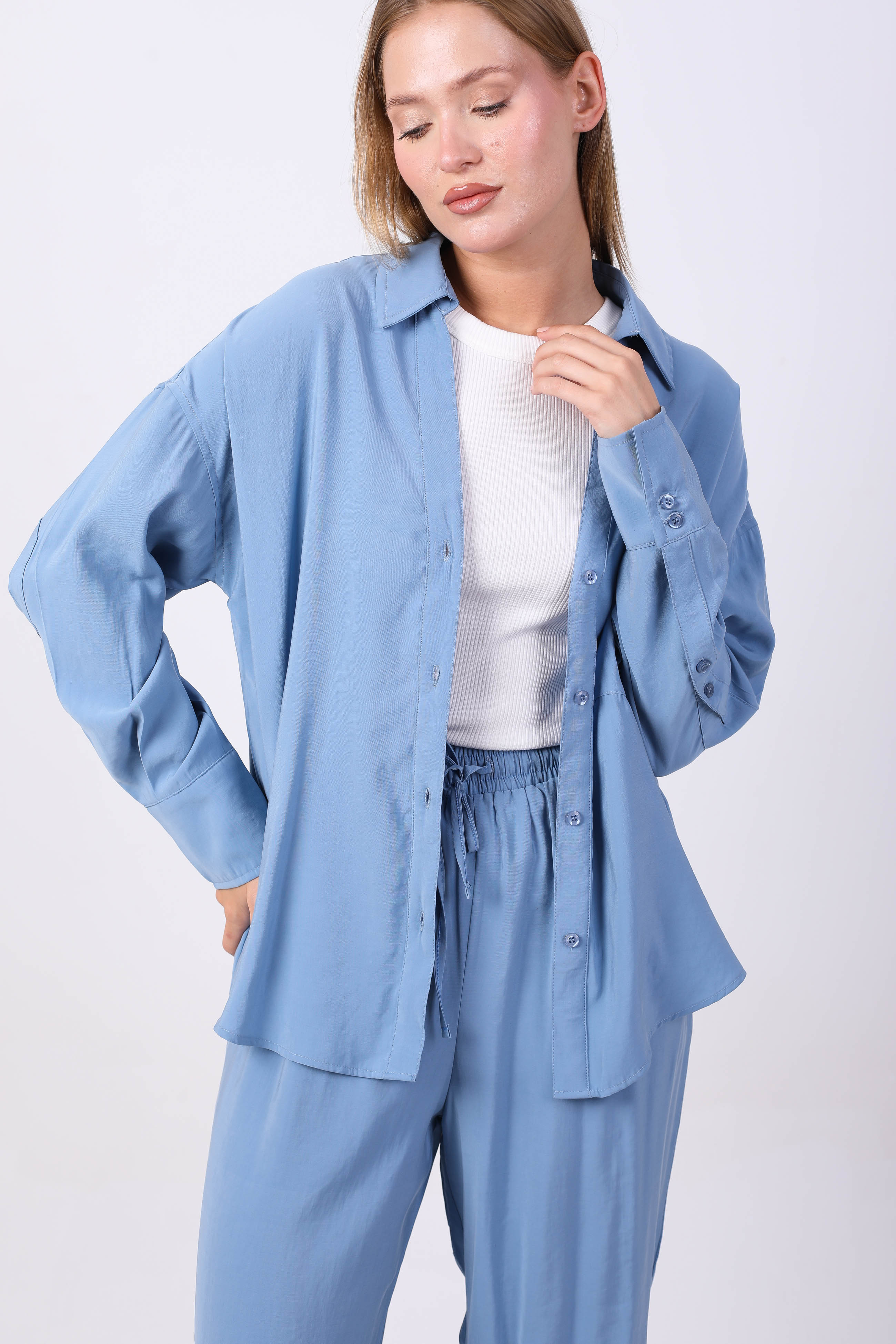shirt - Plain wide