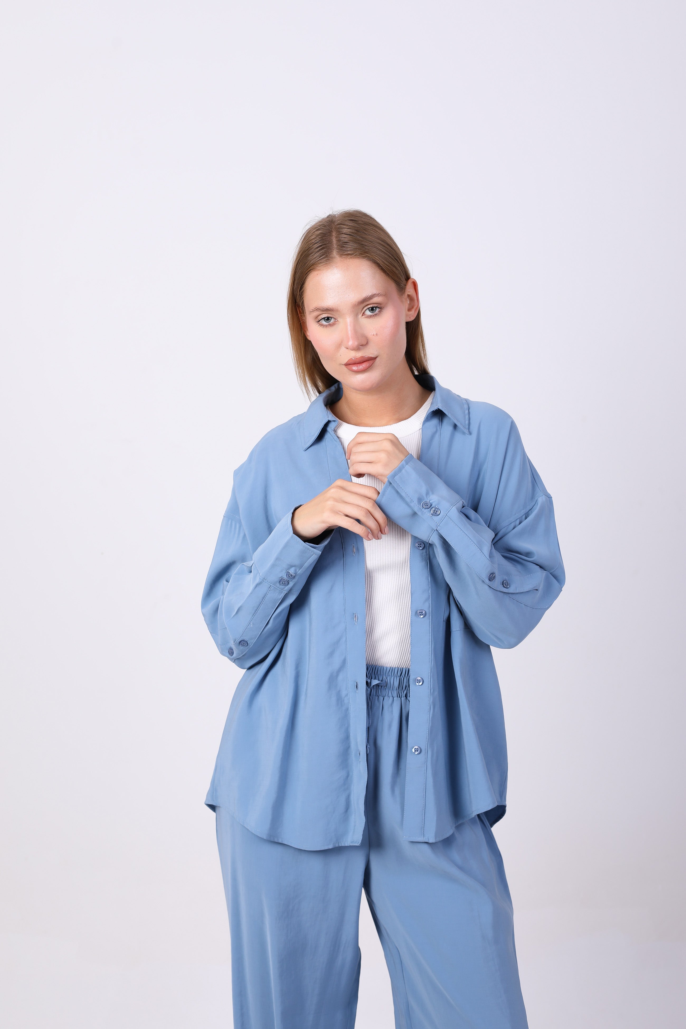 shirt - Plain wide
