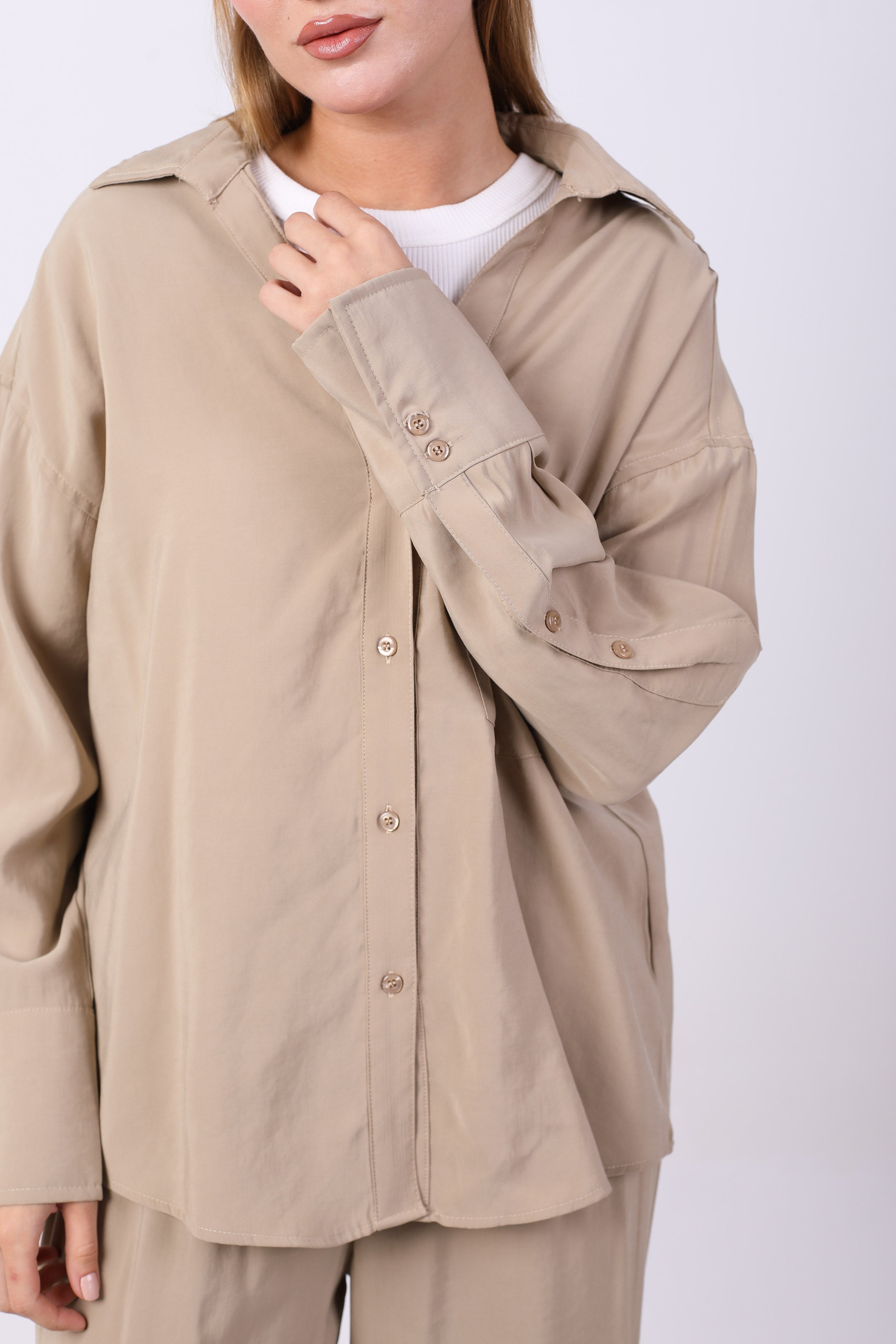 shirt - Plain wide
